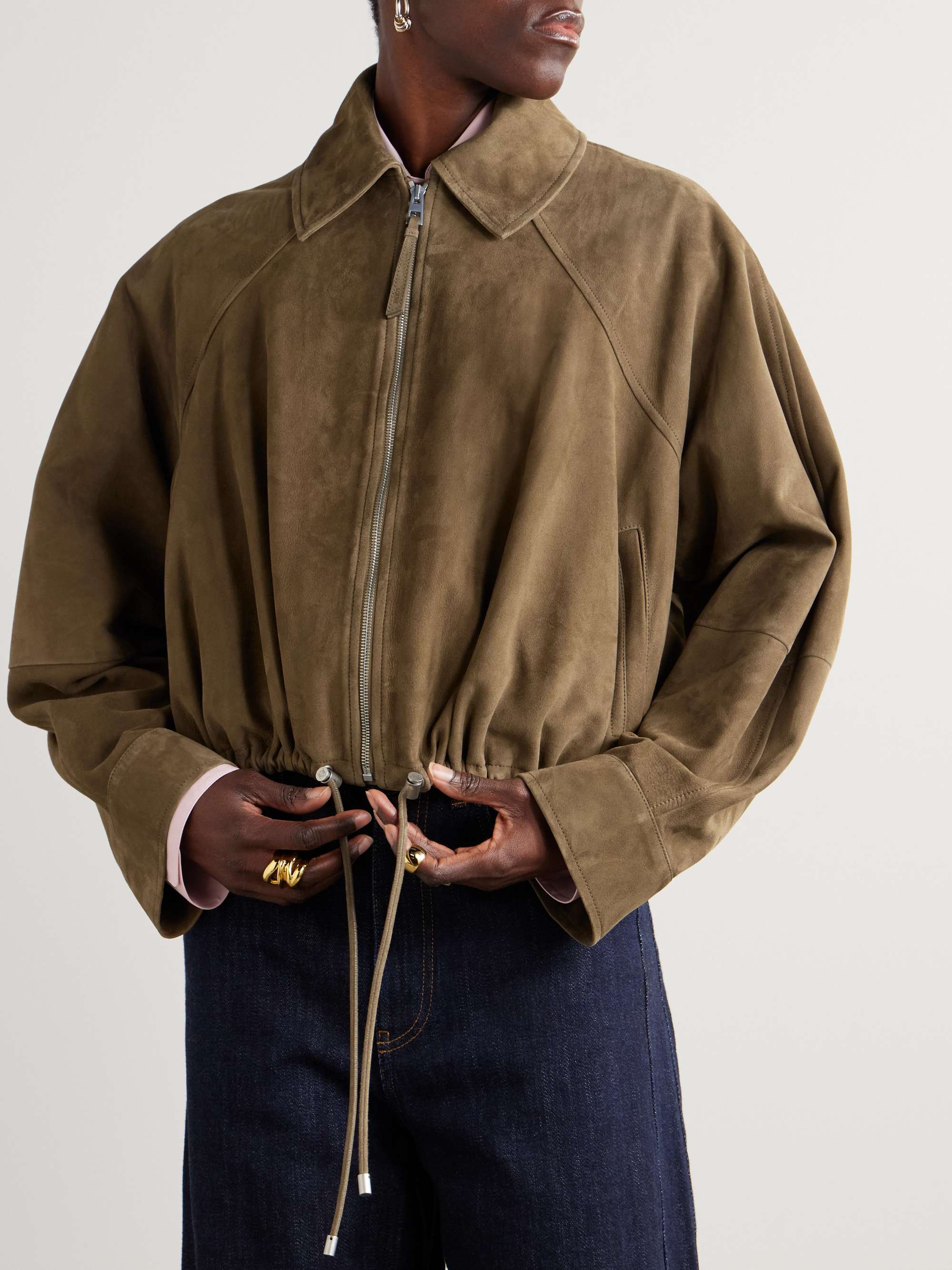 Balloon suede jacket view