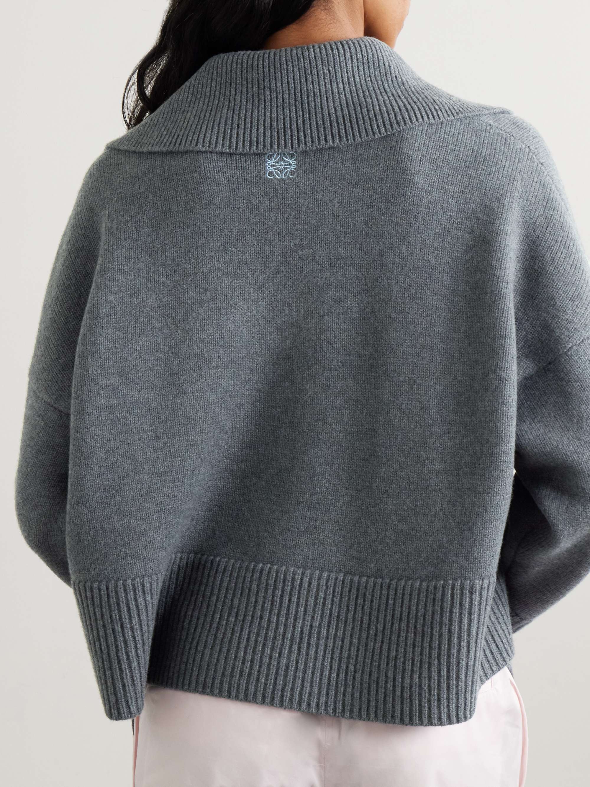Embroidered wool sweater view