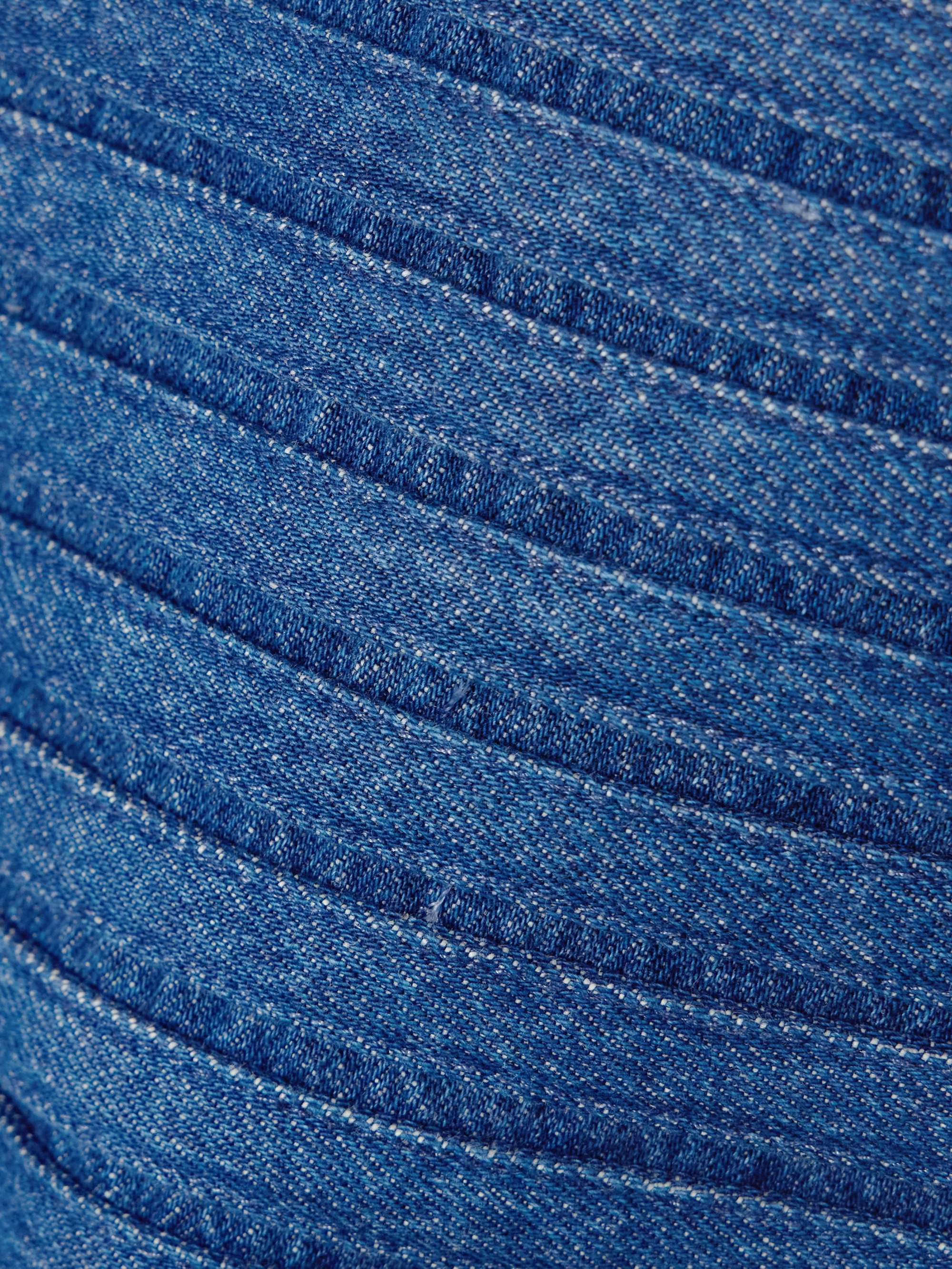 Appliquéd denim mini skirt view