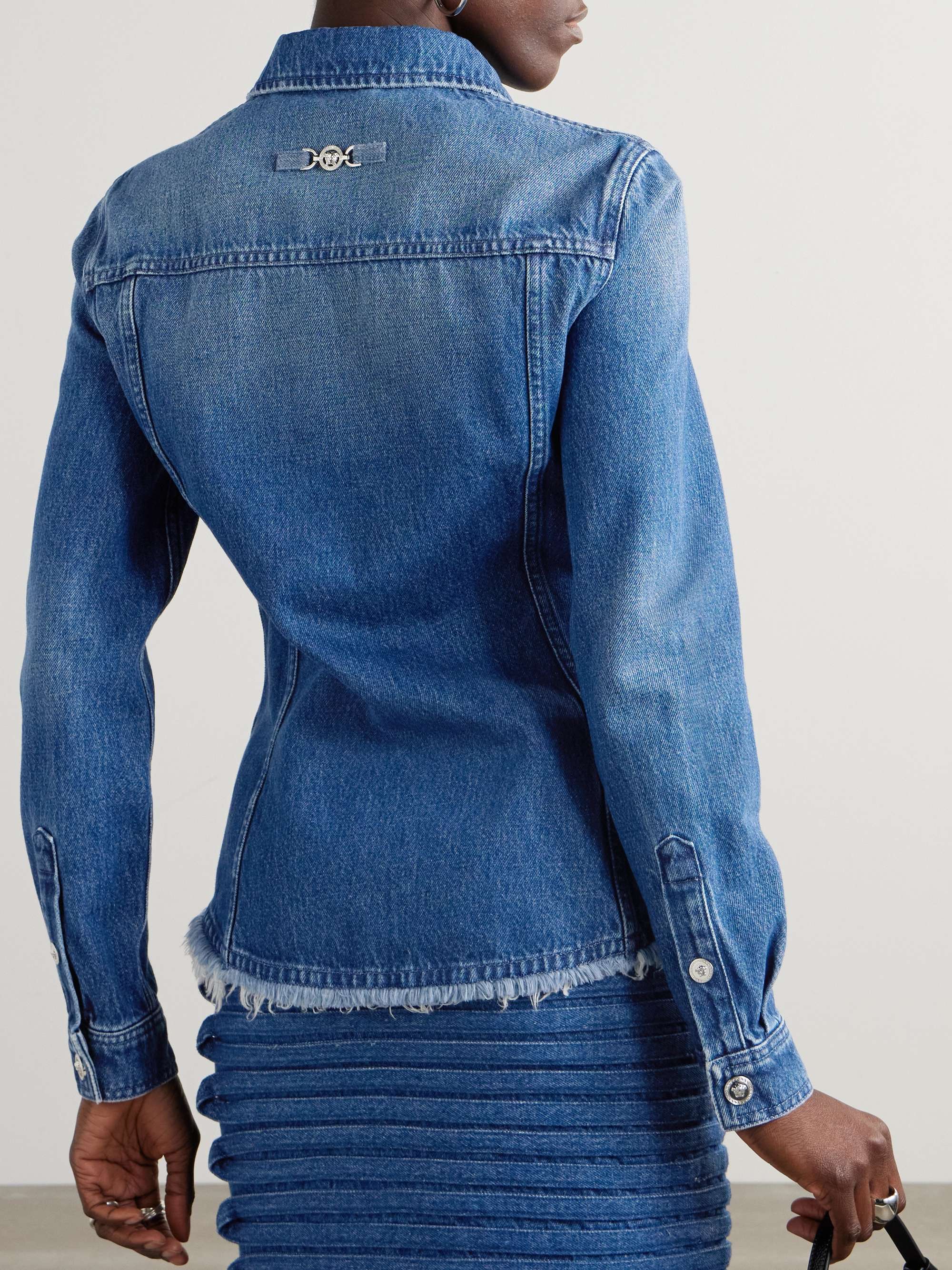 Frayed denim shirt view
