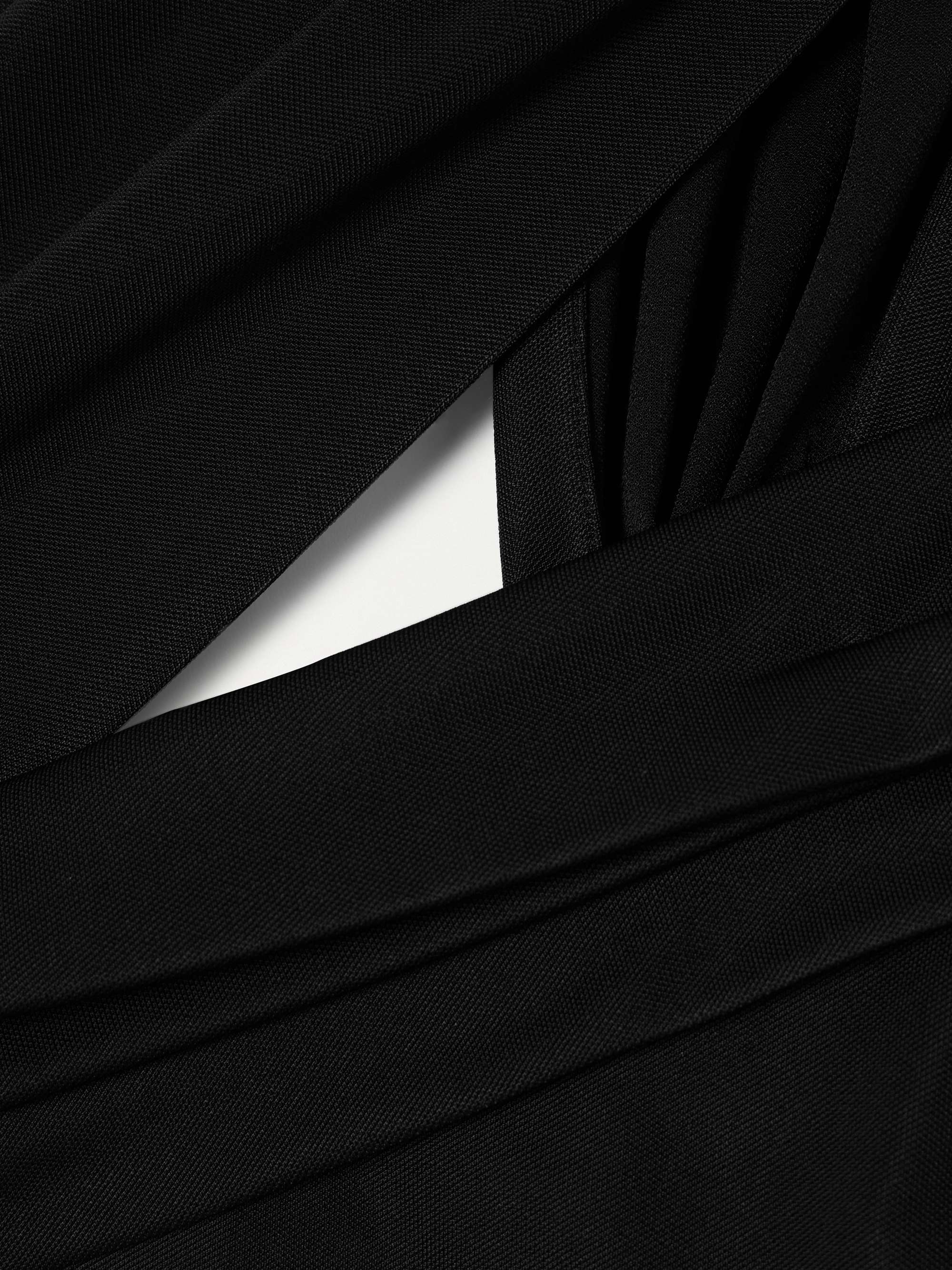 One-shoulder cutout stretch-piqué midi dress view