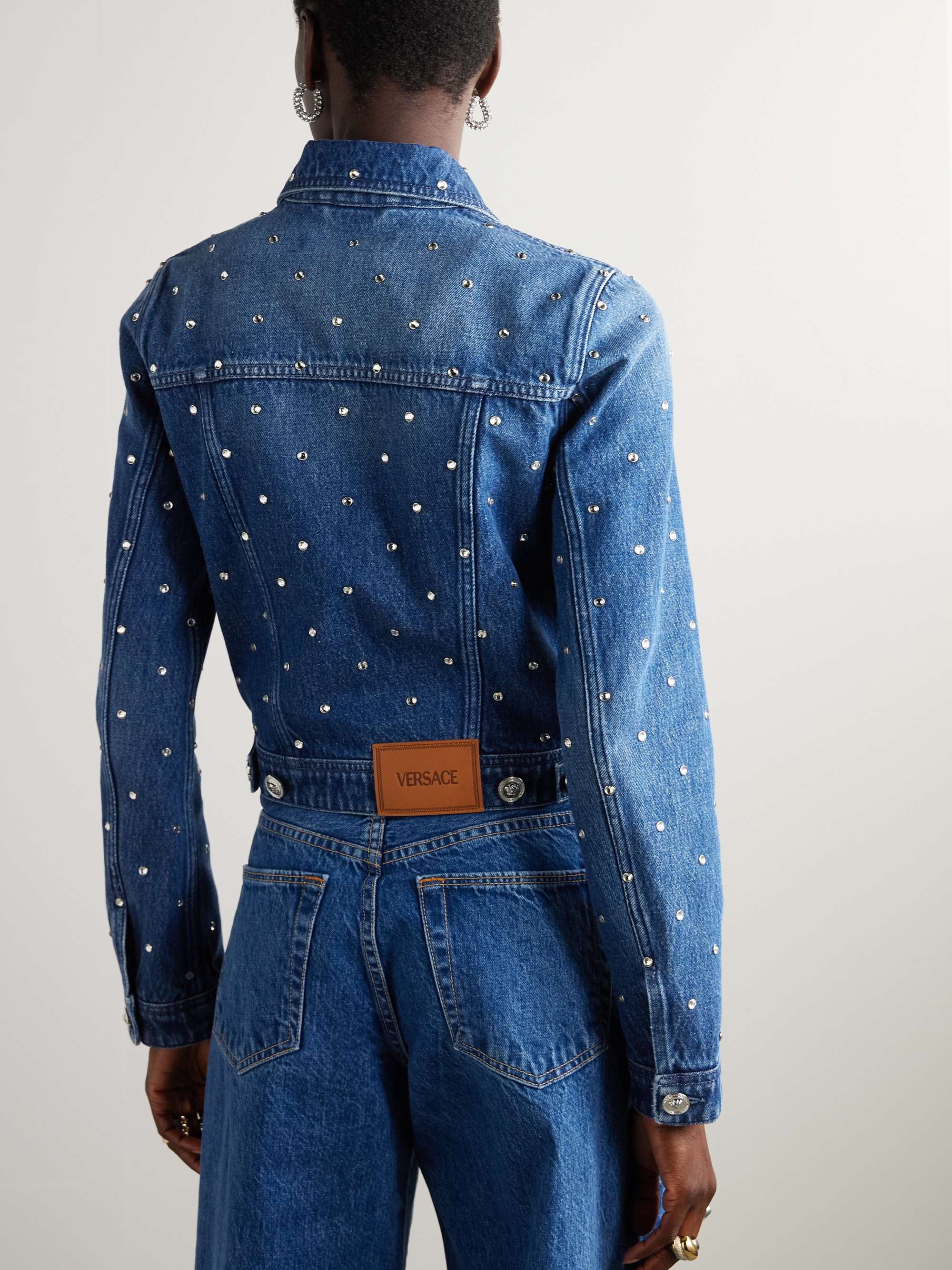Studded denim jacket view