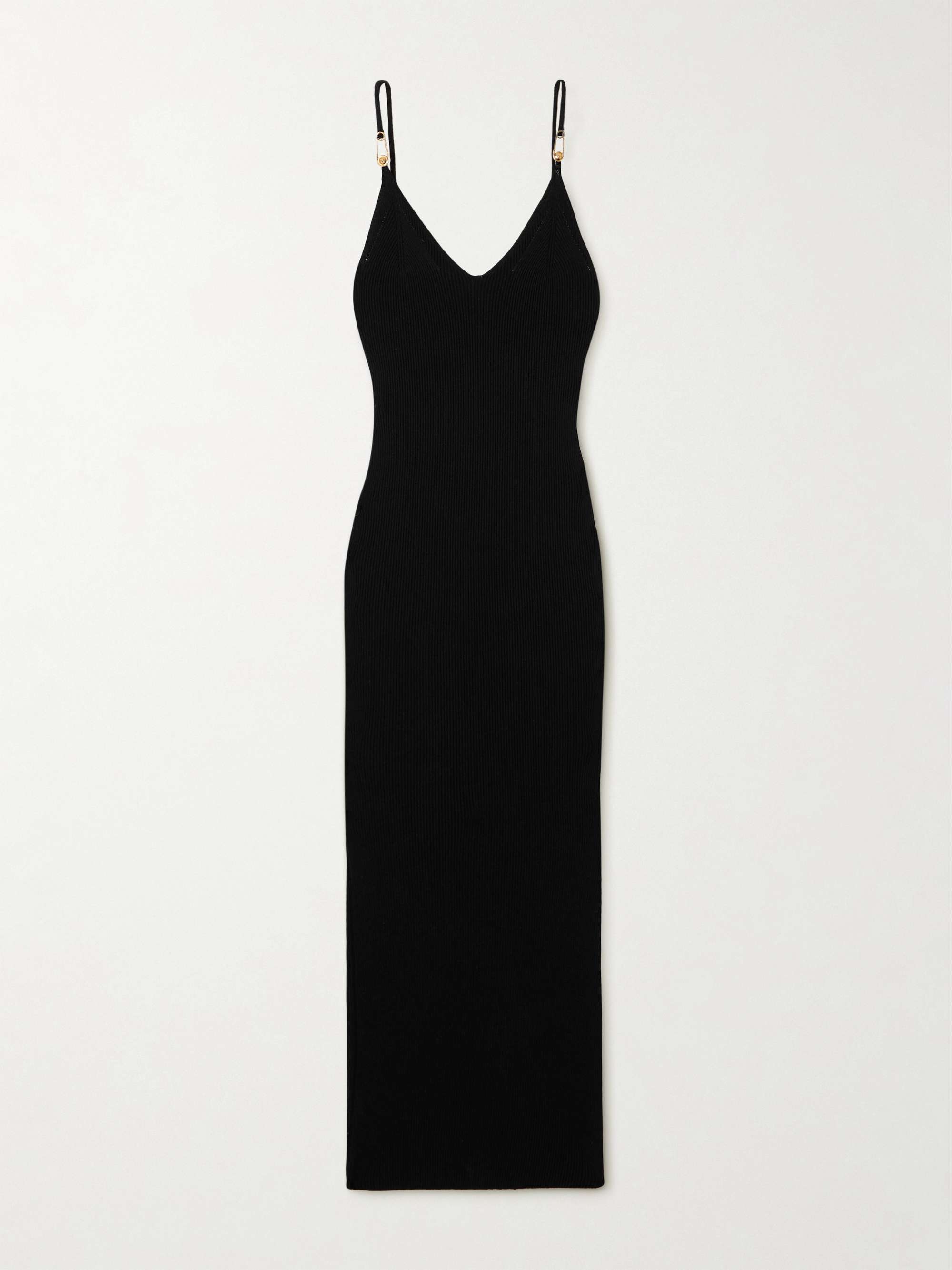 Embellished stretch-jersey midi dress view