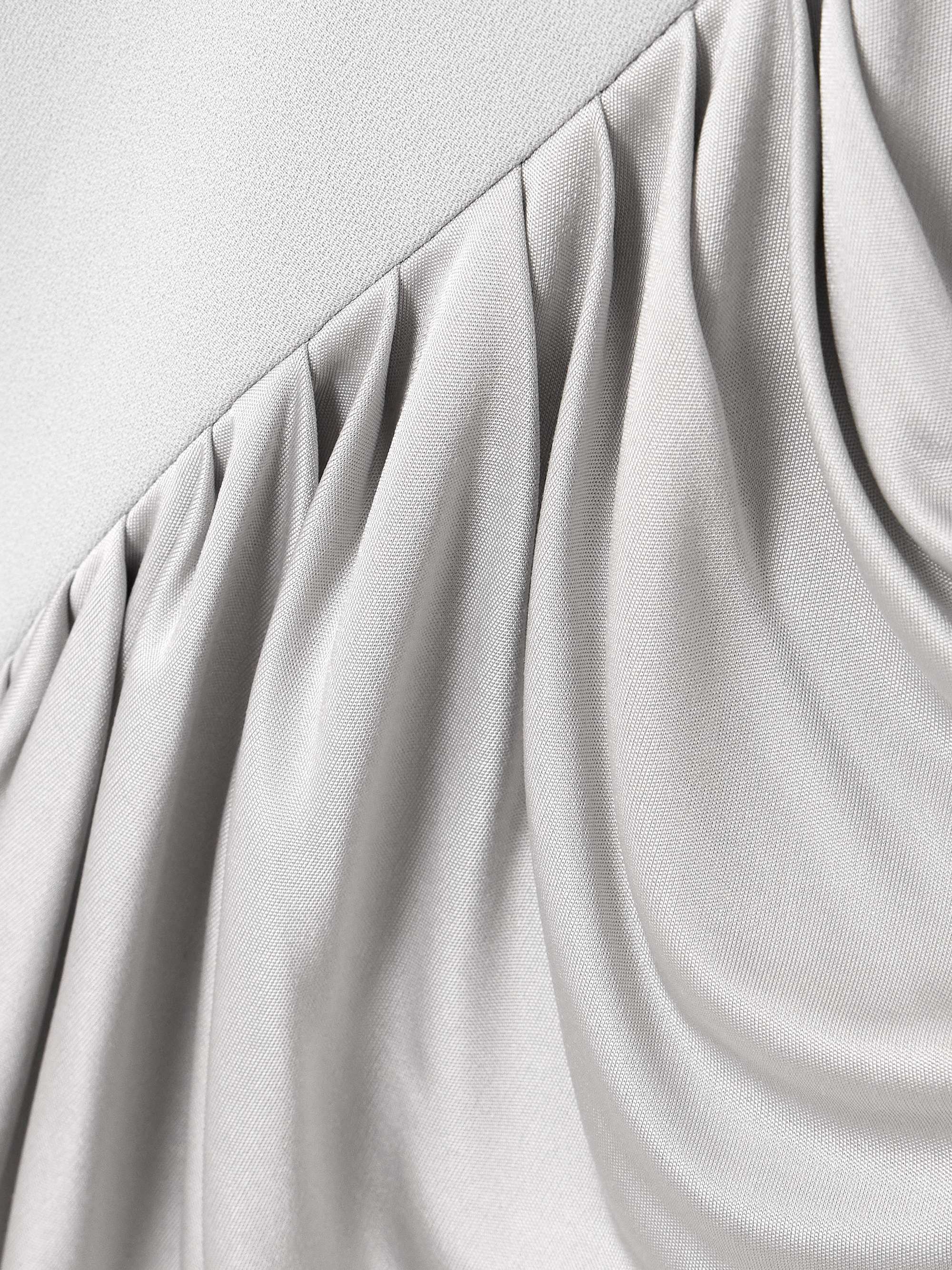 Asymmetric embellished draped jersey mini dress view