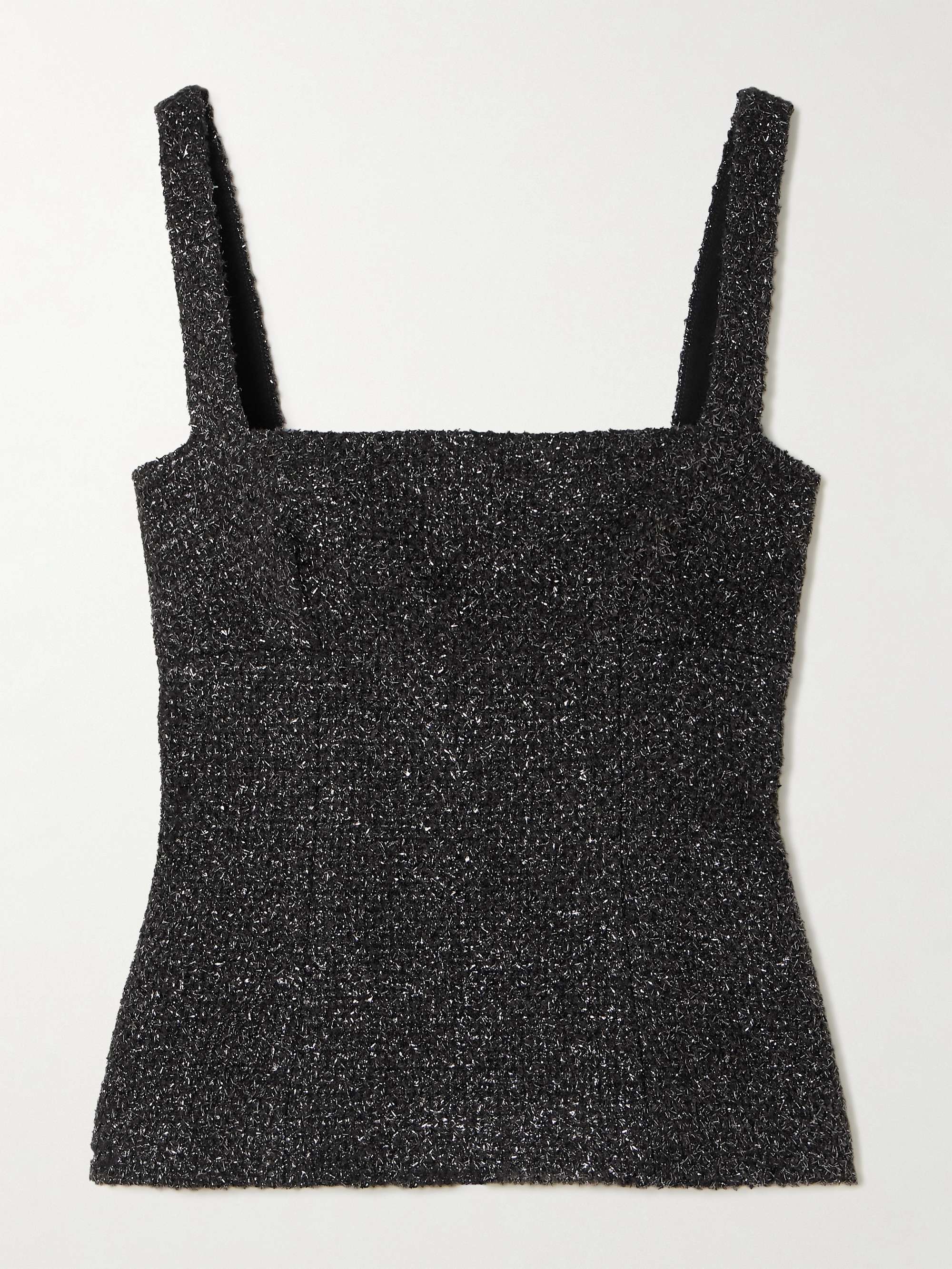 Trixie metallic tweed top view