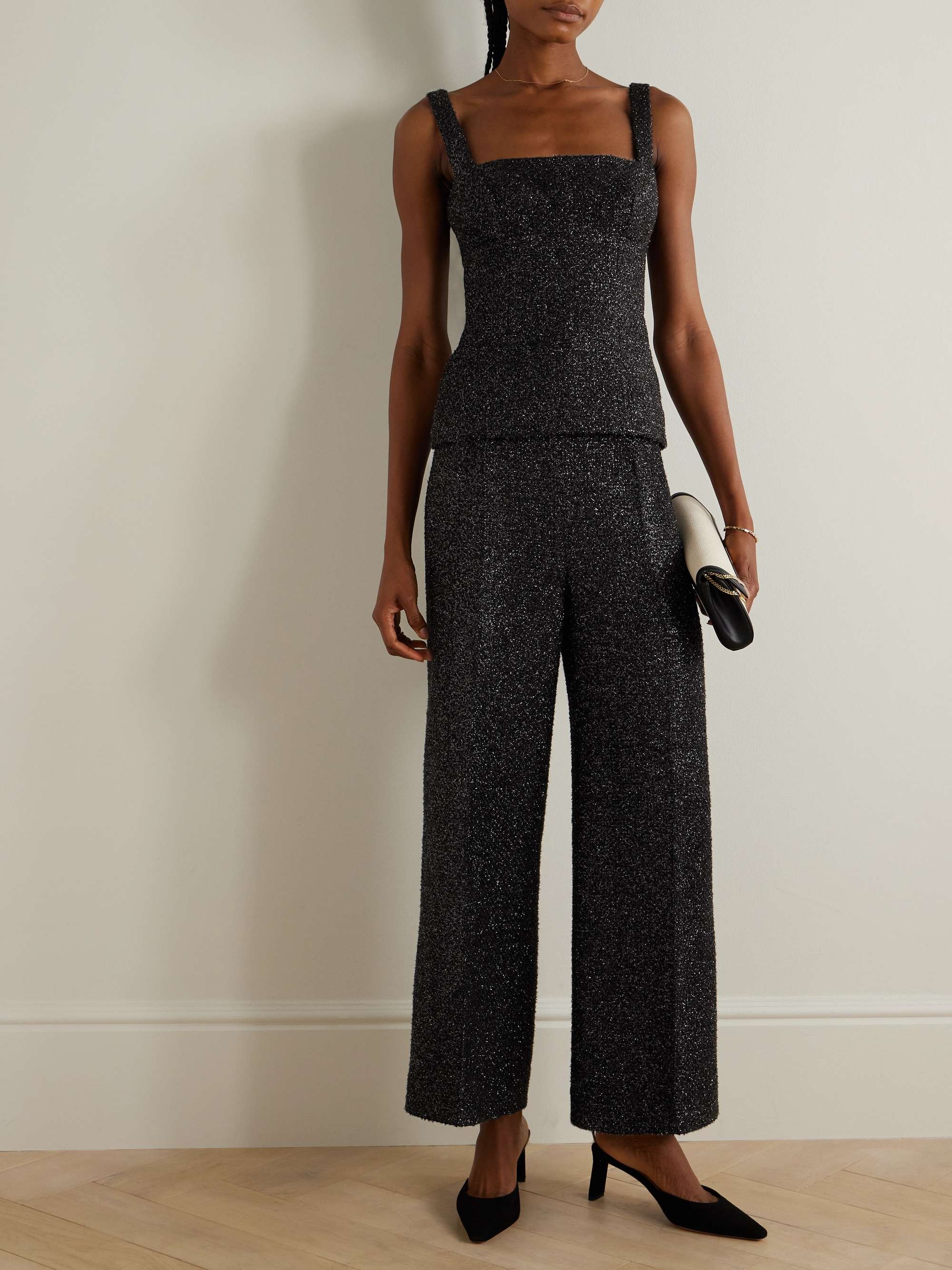 Trixie metallic tweed top view