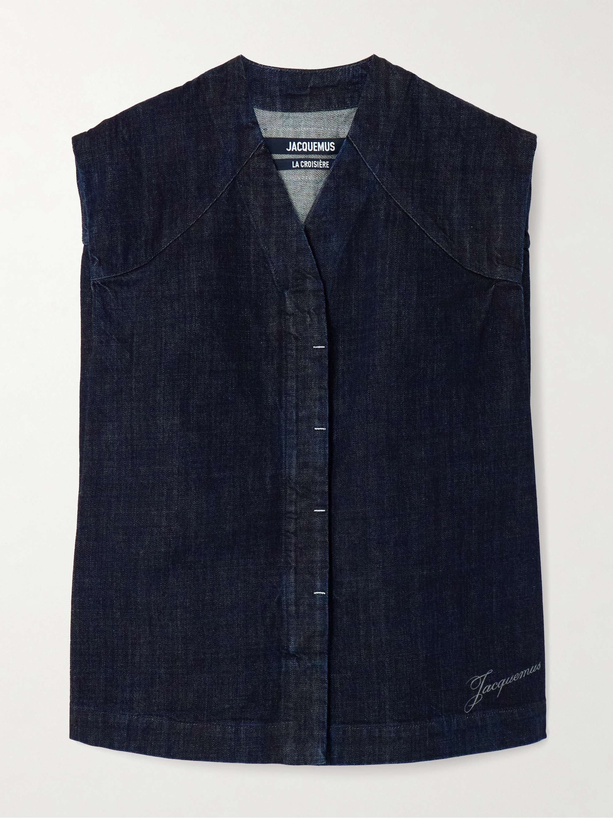 Salon de-Nîmes printed denim top view