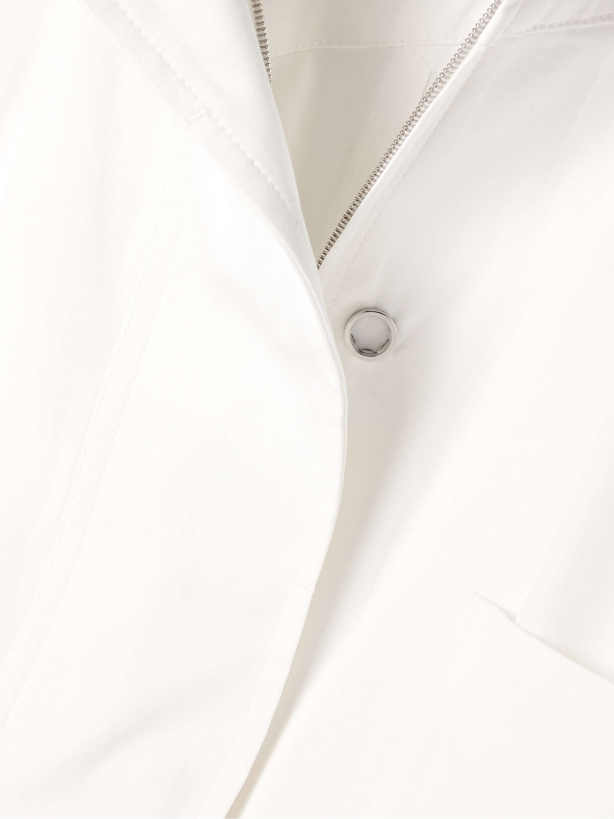 Belted cotton-poplin shirt view