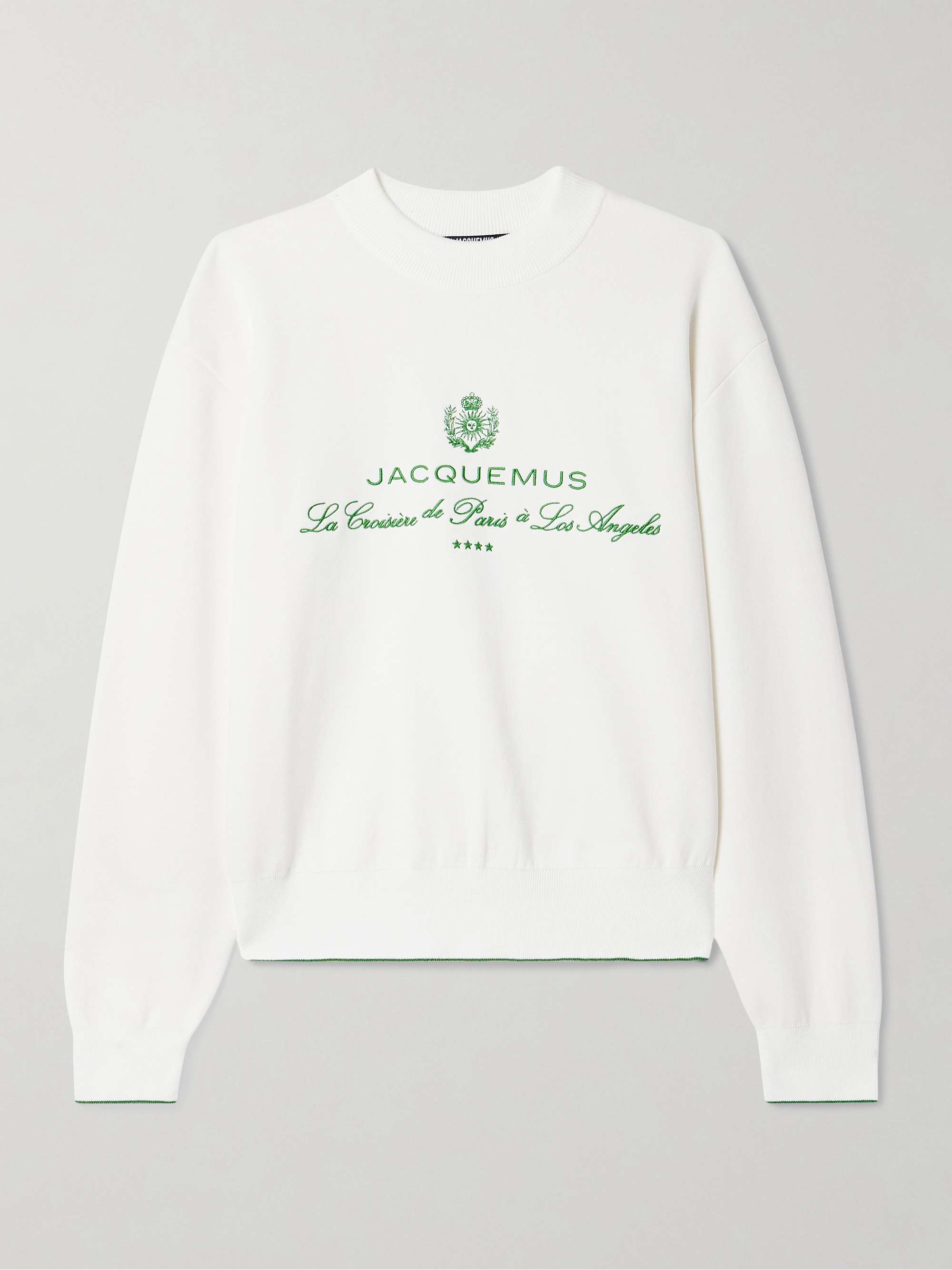 Venice embroidered cotton-blend jersey sweatshirt view