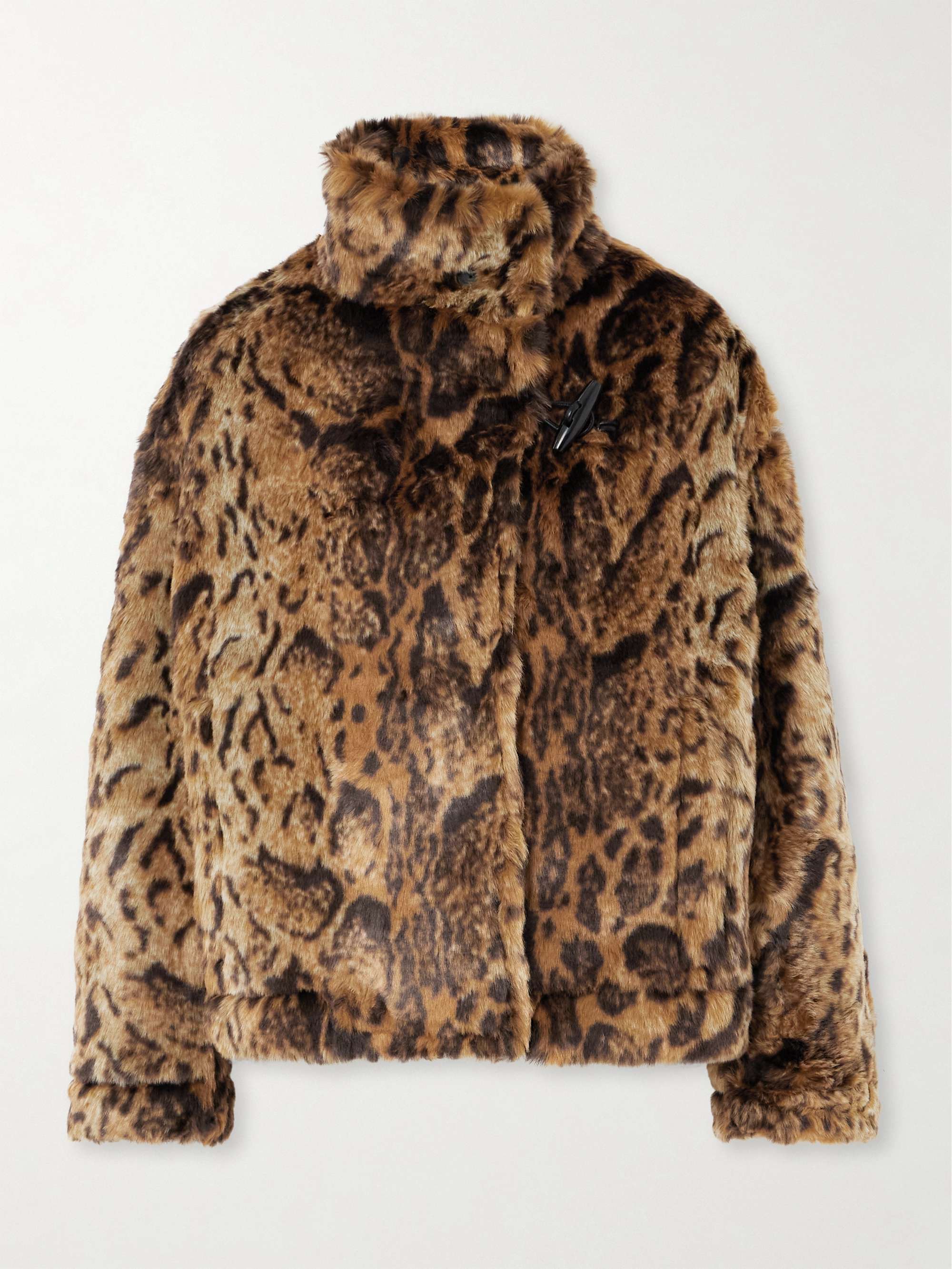 Fernando leopard-print plush fabric jacket view
