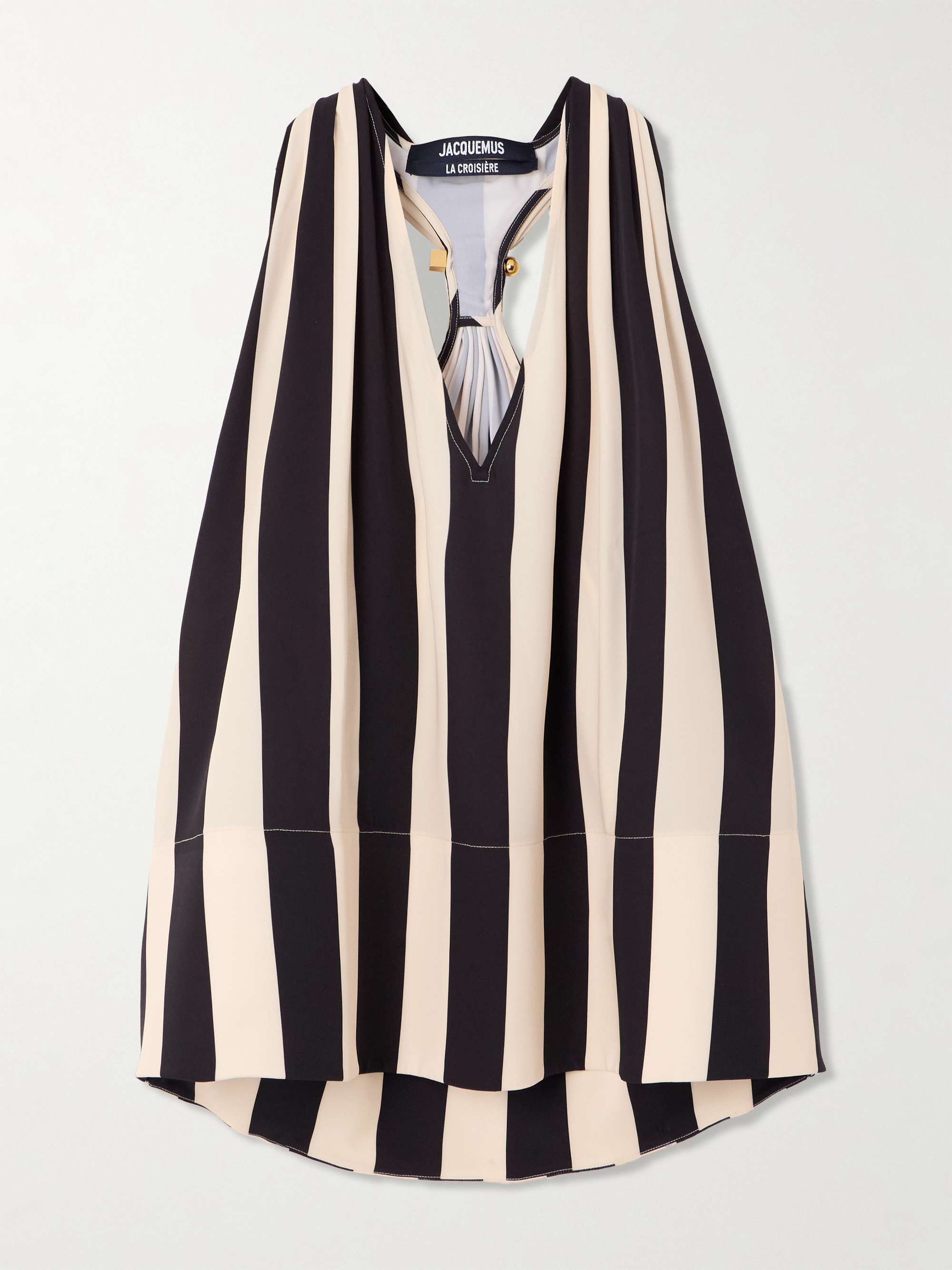 Norma embellished striped twill tank view