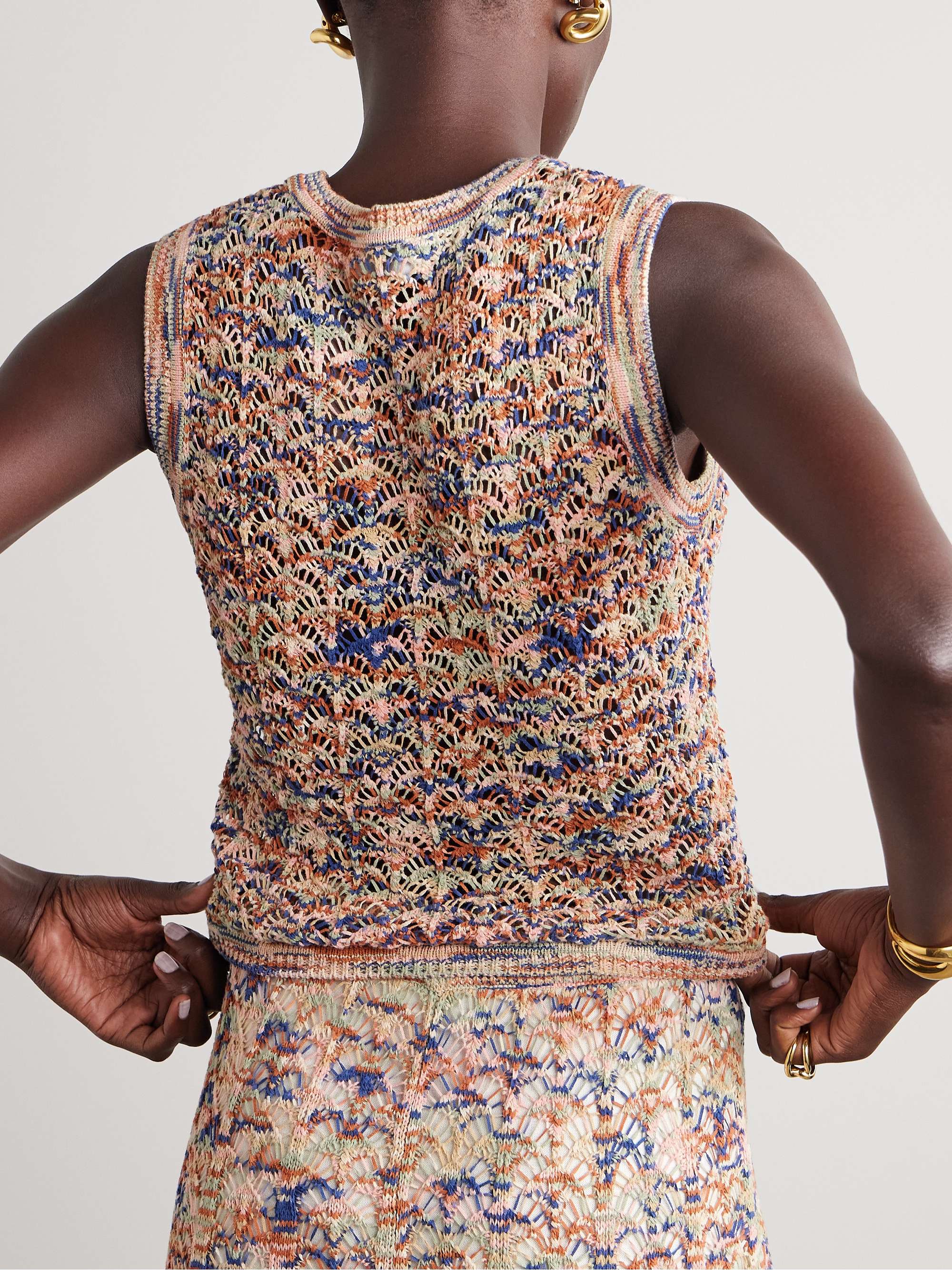 Wylie open-knit cotton tank view