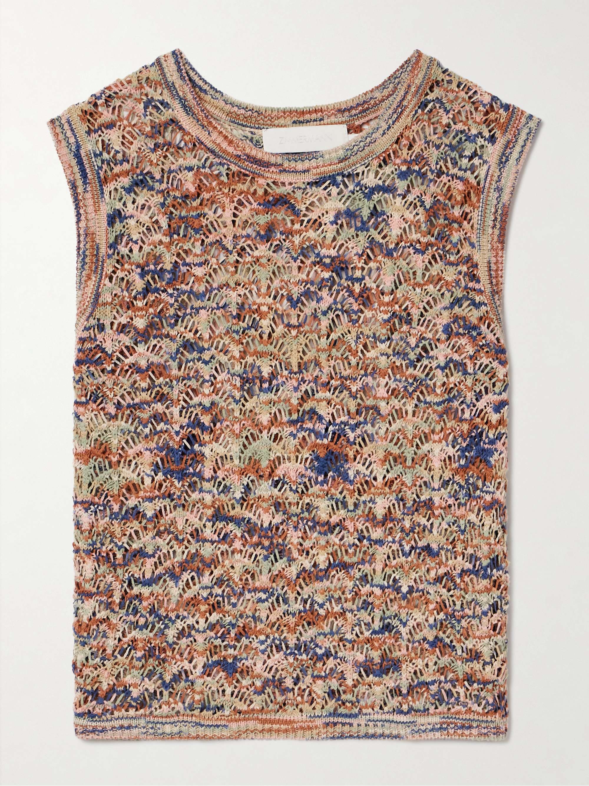 Wylie open-knit cotton tank view