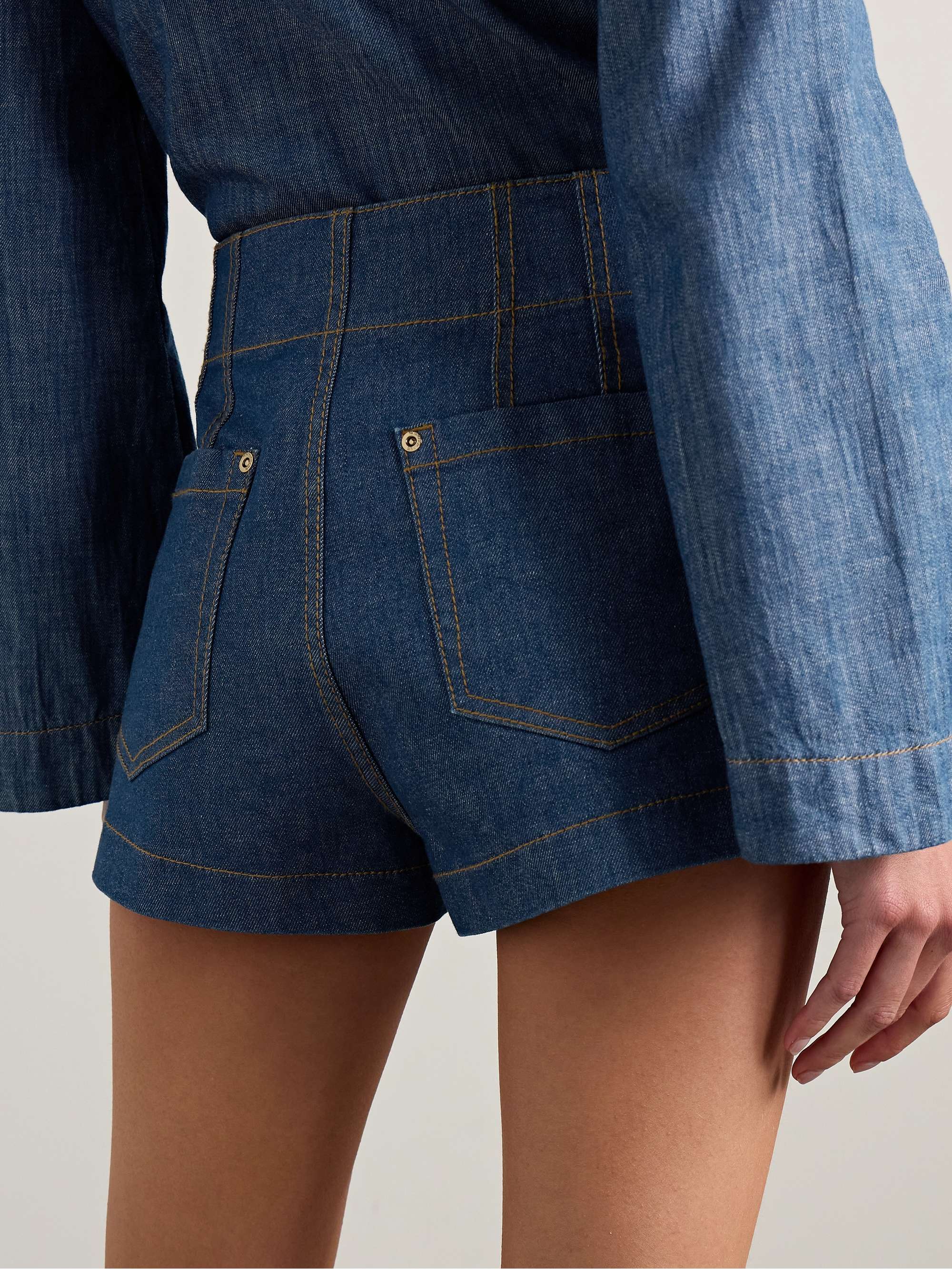 Wylie braided denim shorts view
