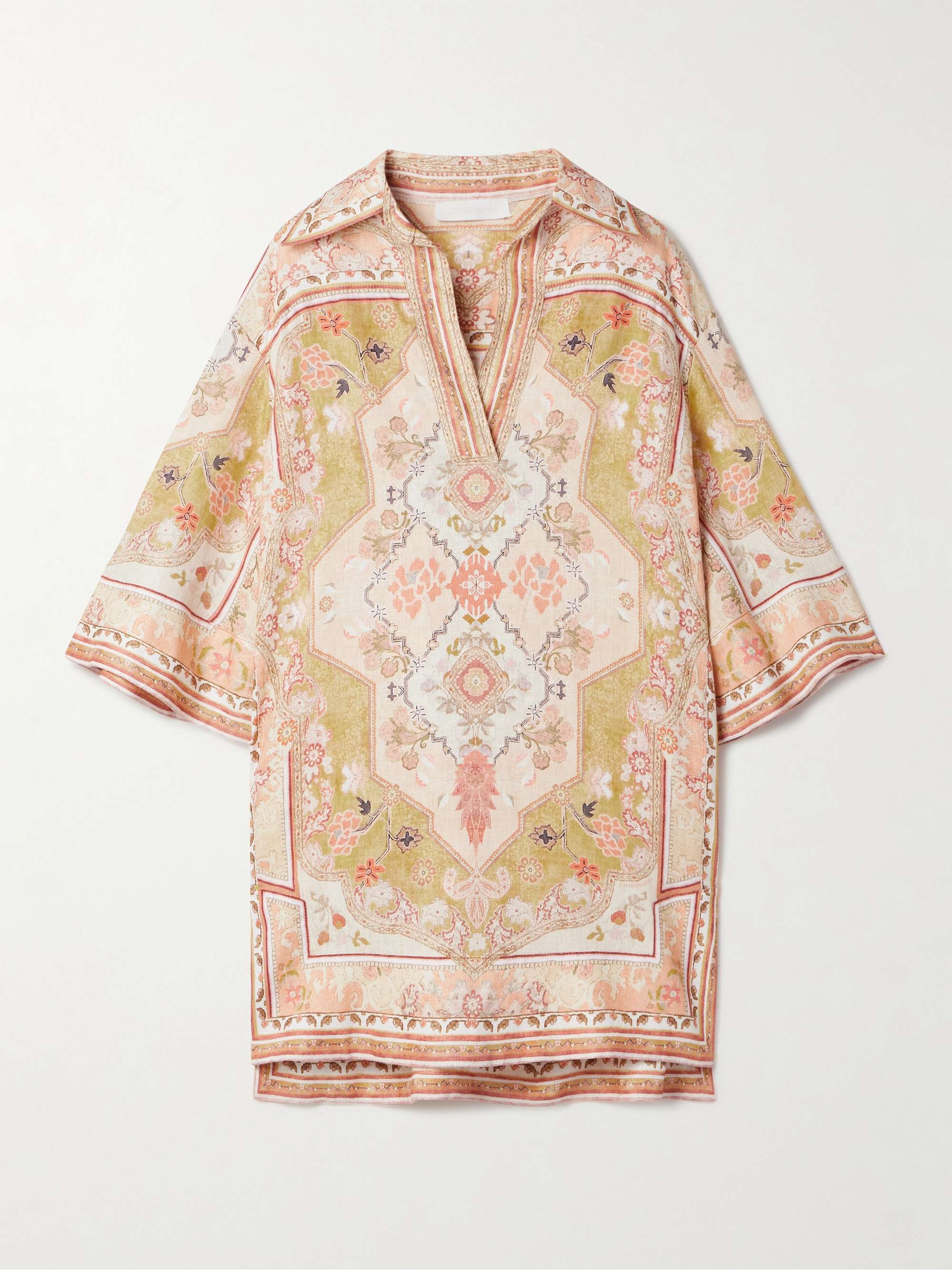 Wylie printed linen tunic view