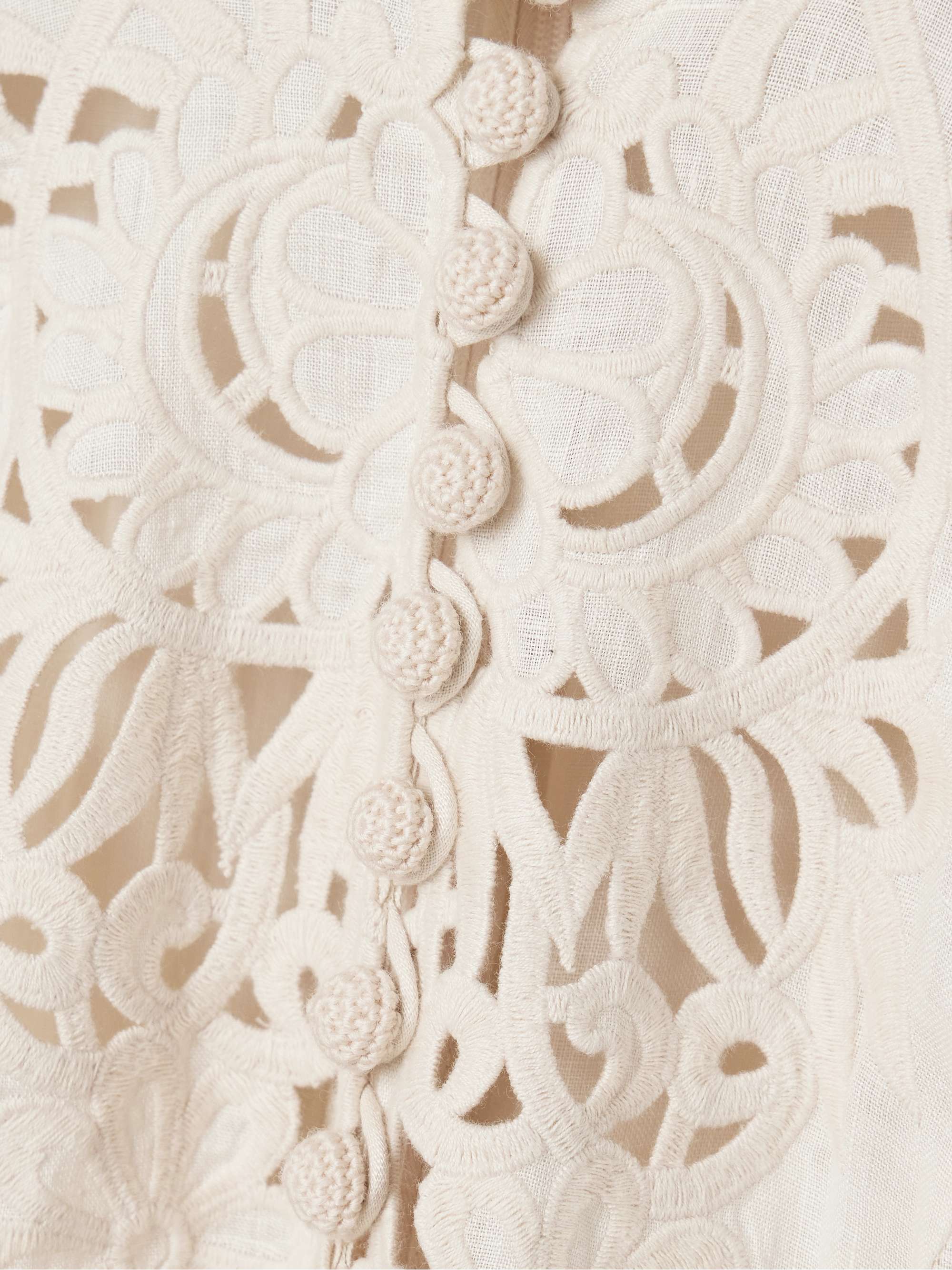 Wylie belted broderie anglaise linen midi dress view