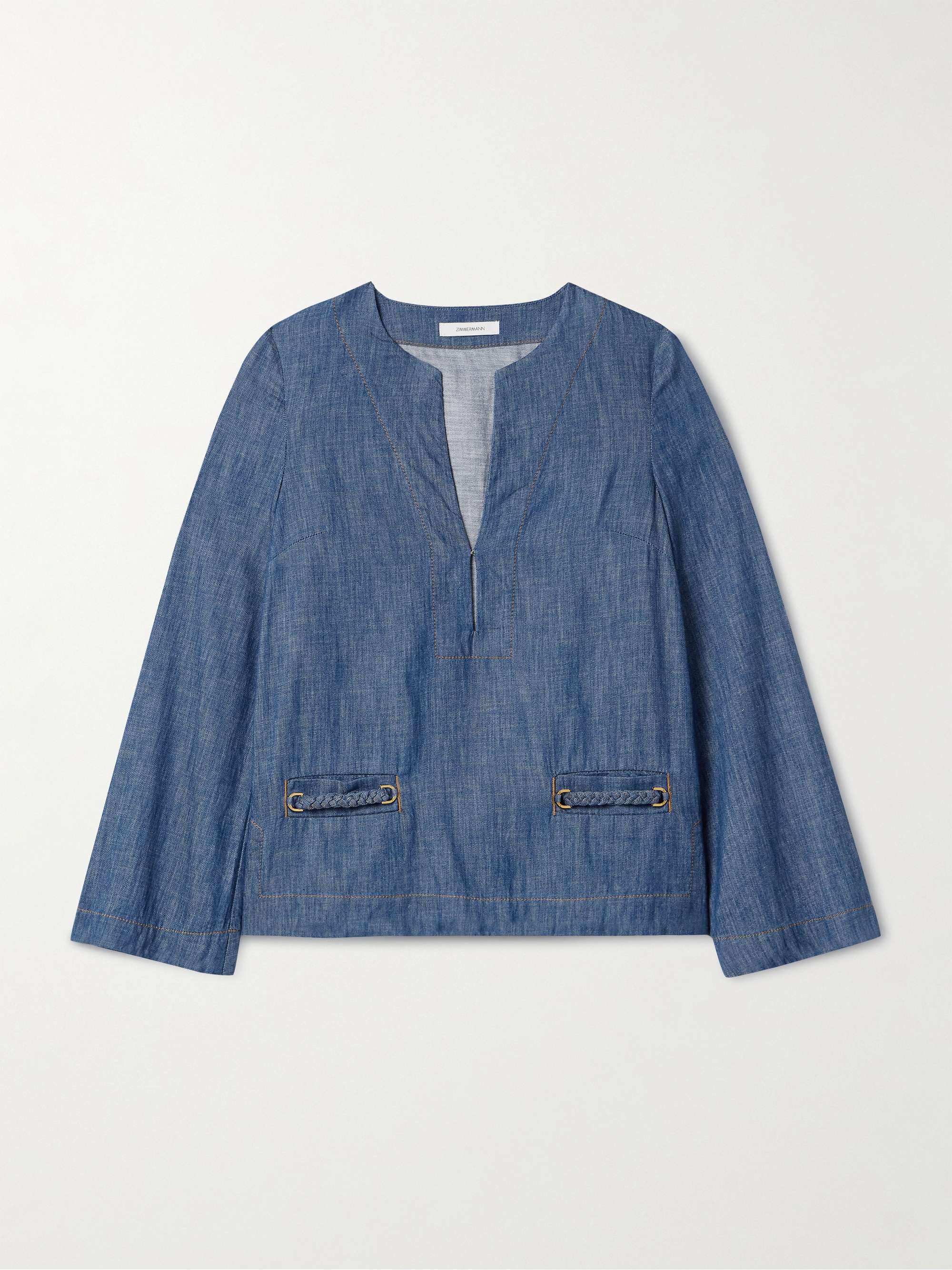 Wylie braided denim tunic view