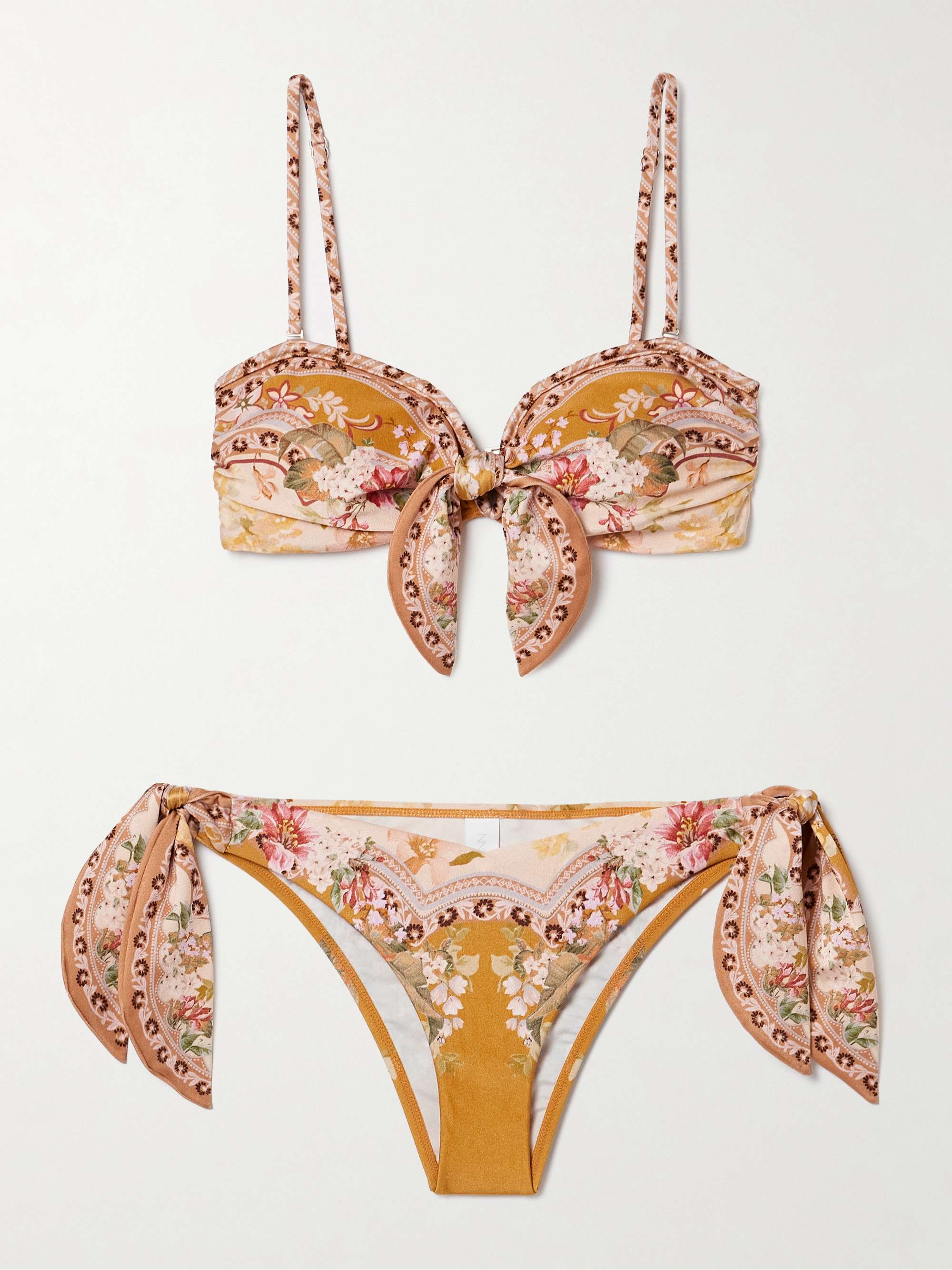 Wylie tie-detailed printed bikini view