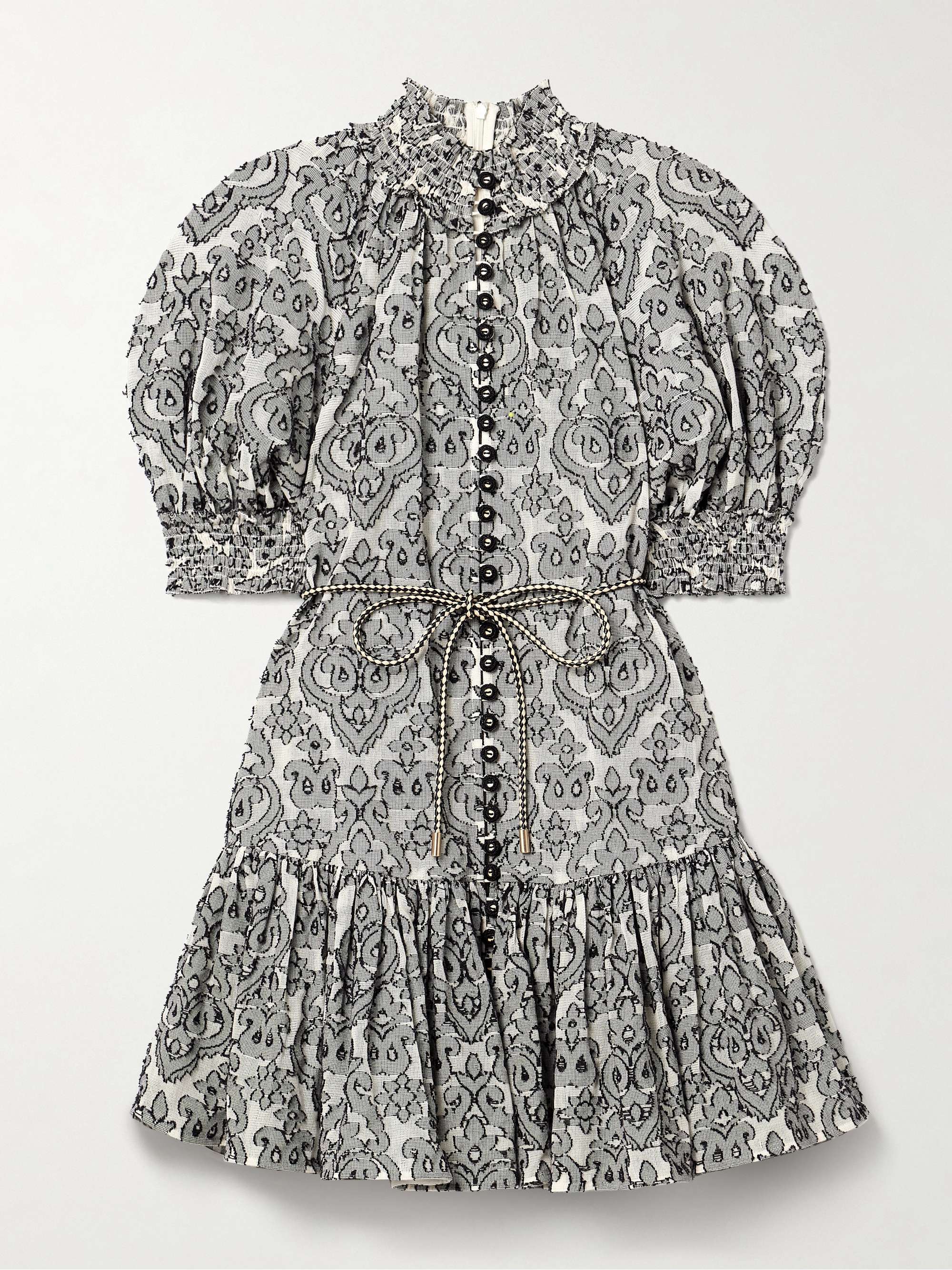 Wylie belted embroidered cotton mini dress view