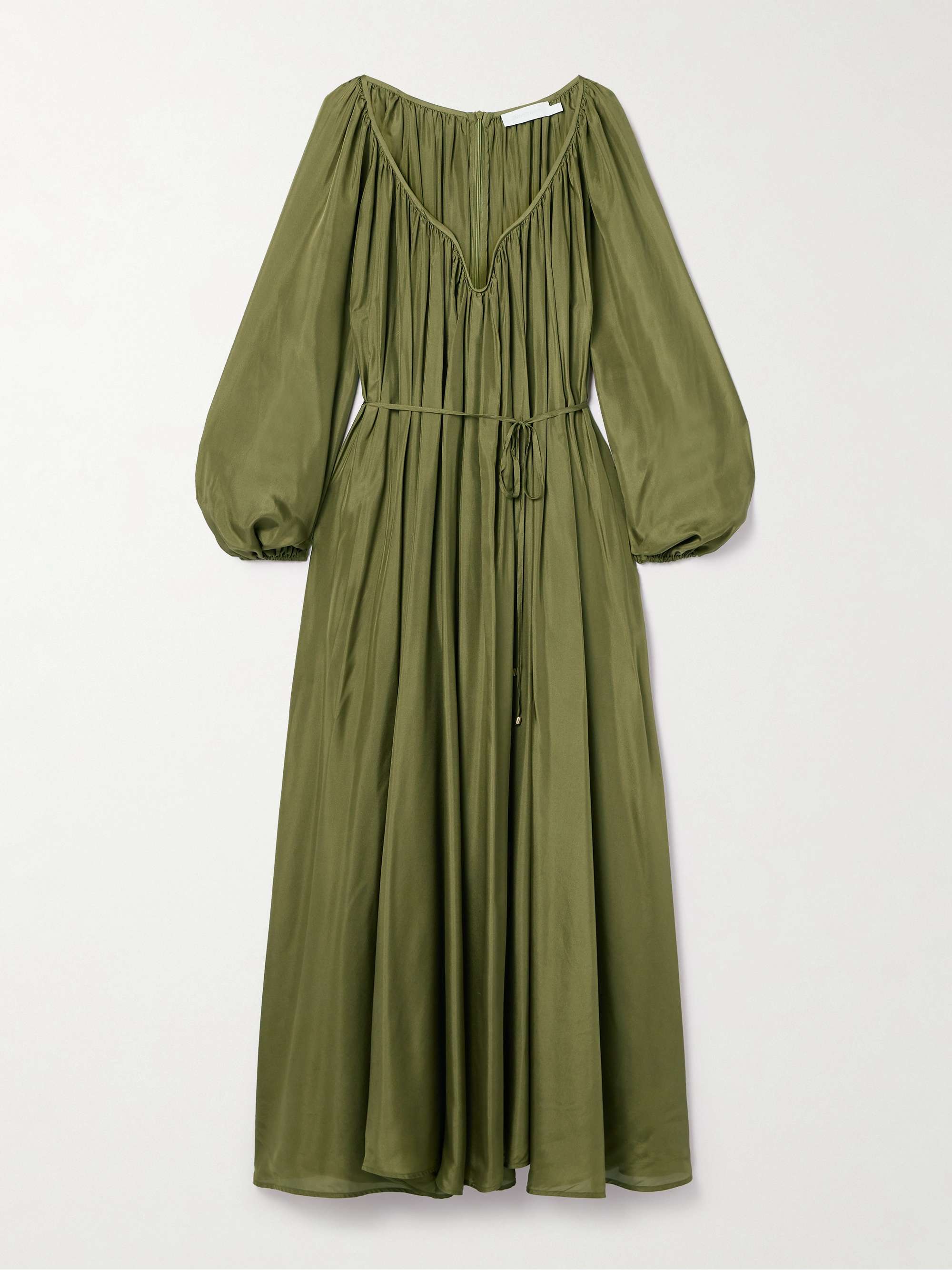 Acacia belted silk midi dress view