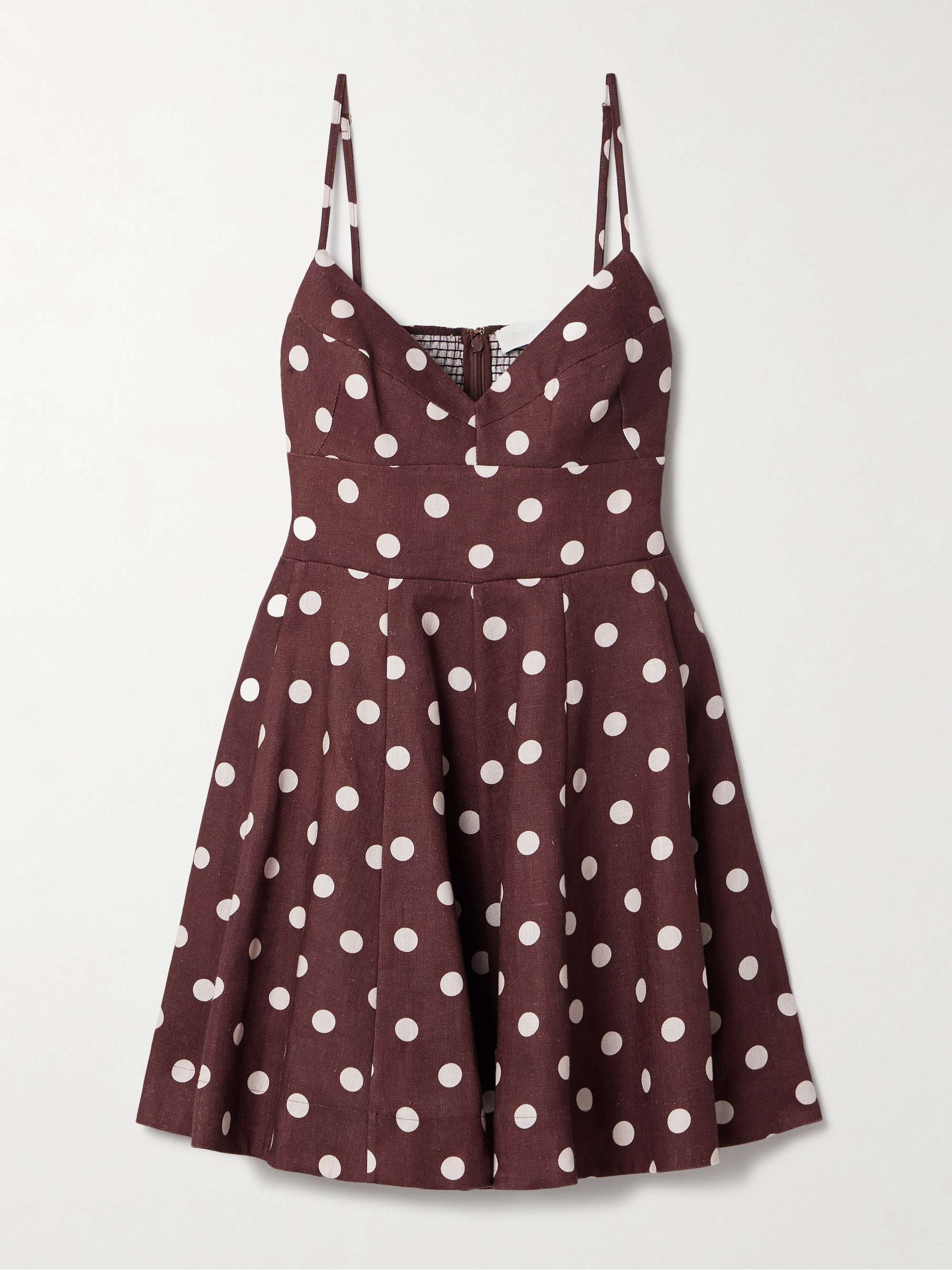 Acacia polka-dot linen mini dress view