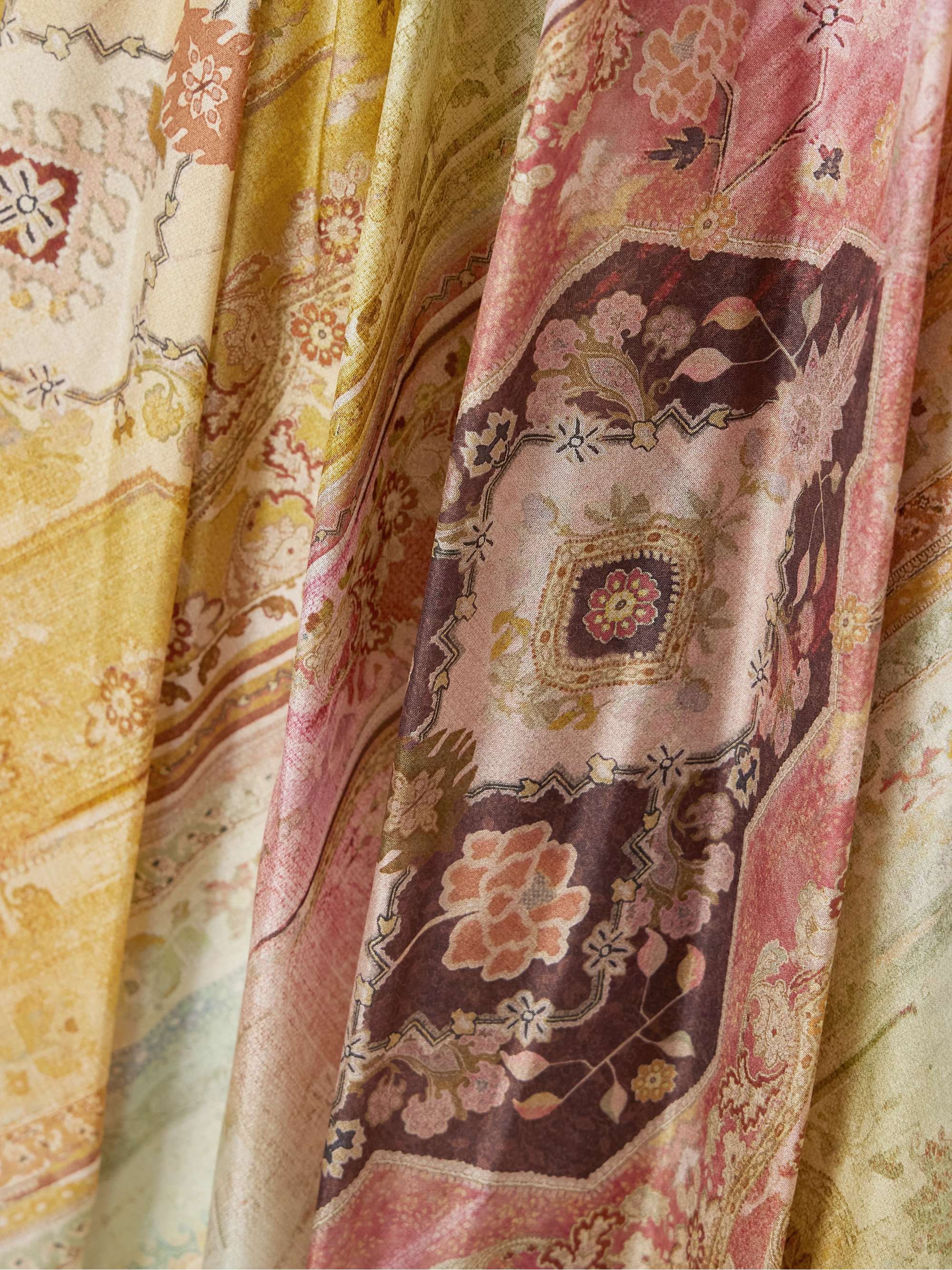 Tallow ruffled printed silk maxi dress view