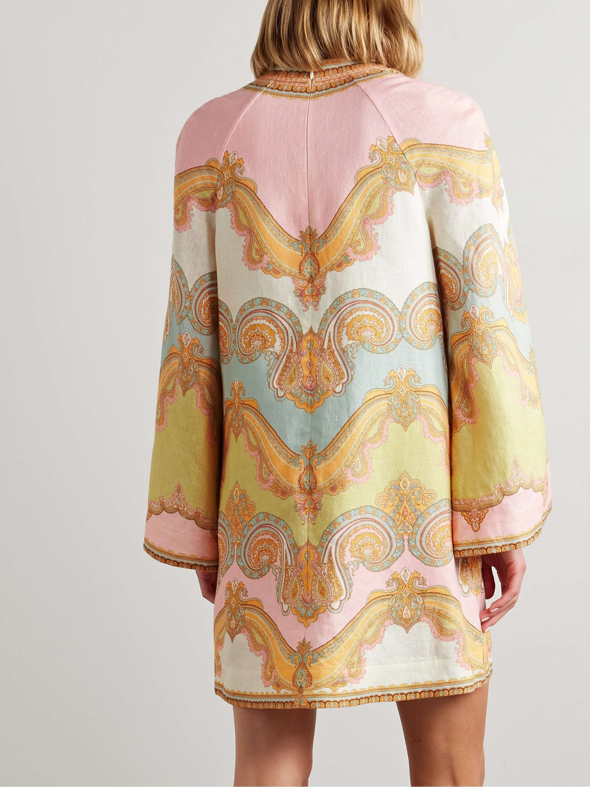 Maxine printed linen mini dress view