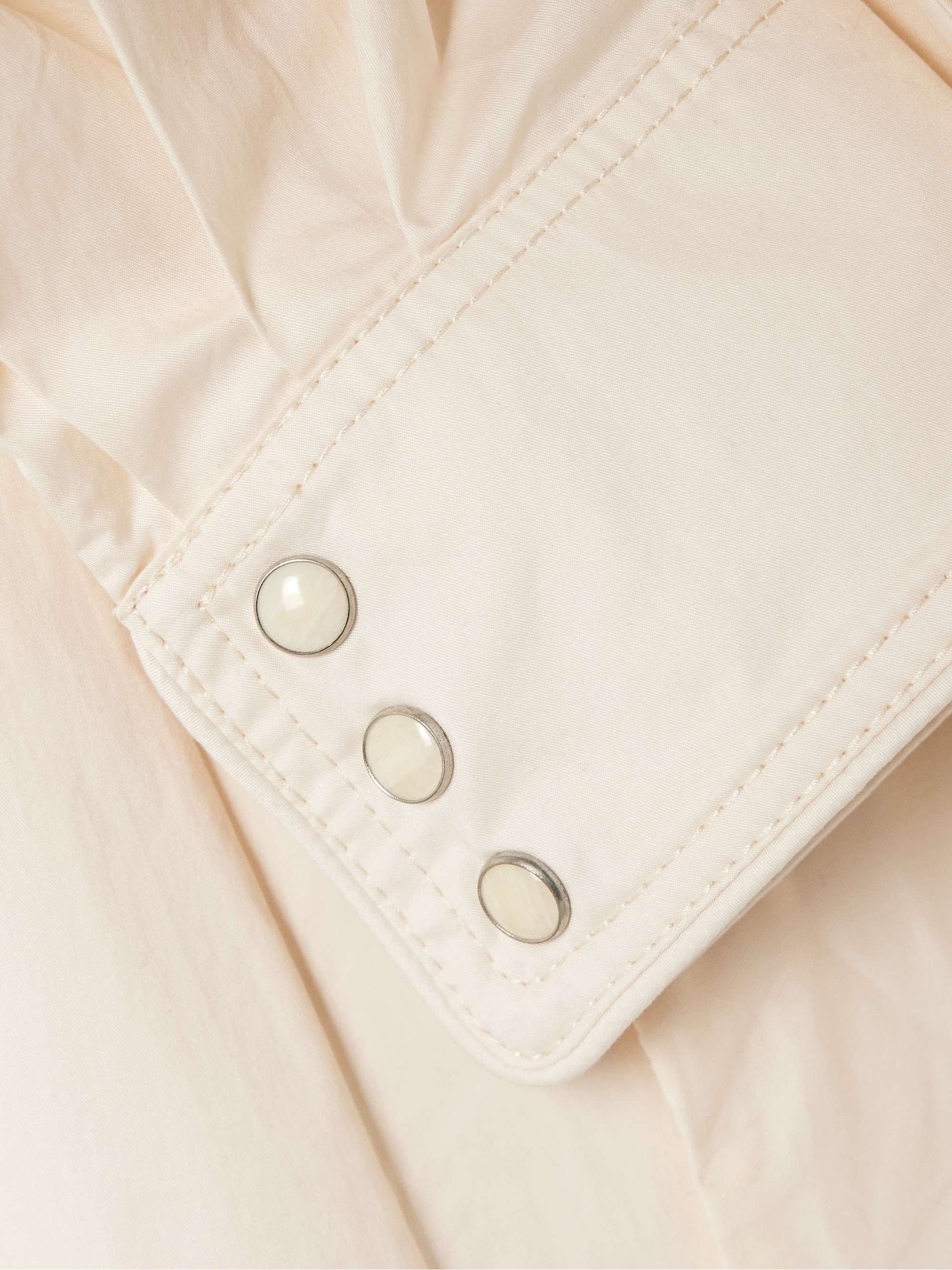 Vela De Cruz belted cotton-blend poplin midi shirt dress view