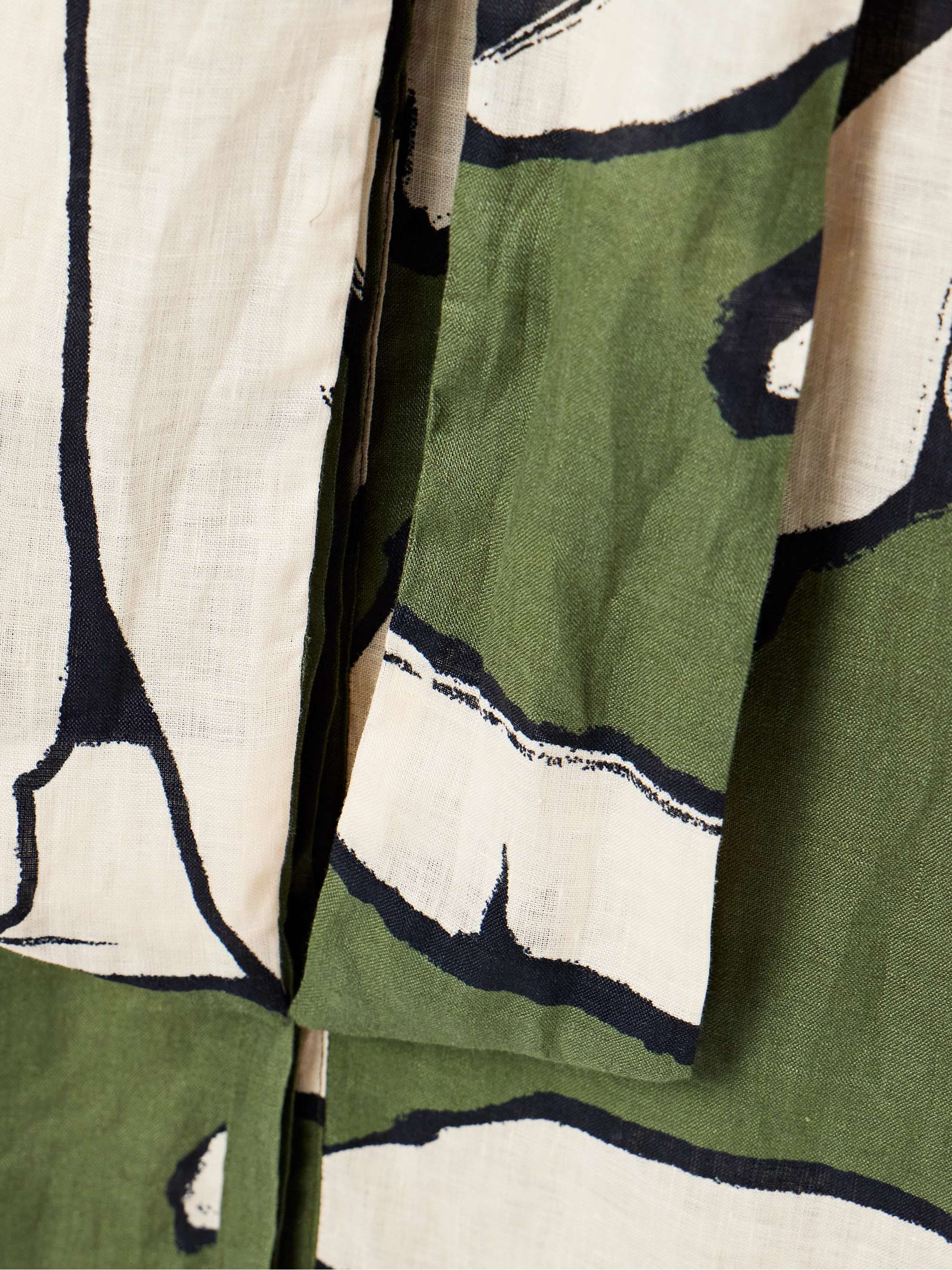 Weaving Weves belted printed linen maxi dress view