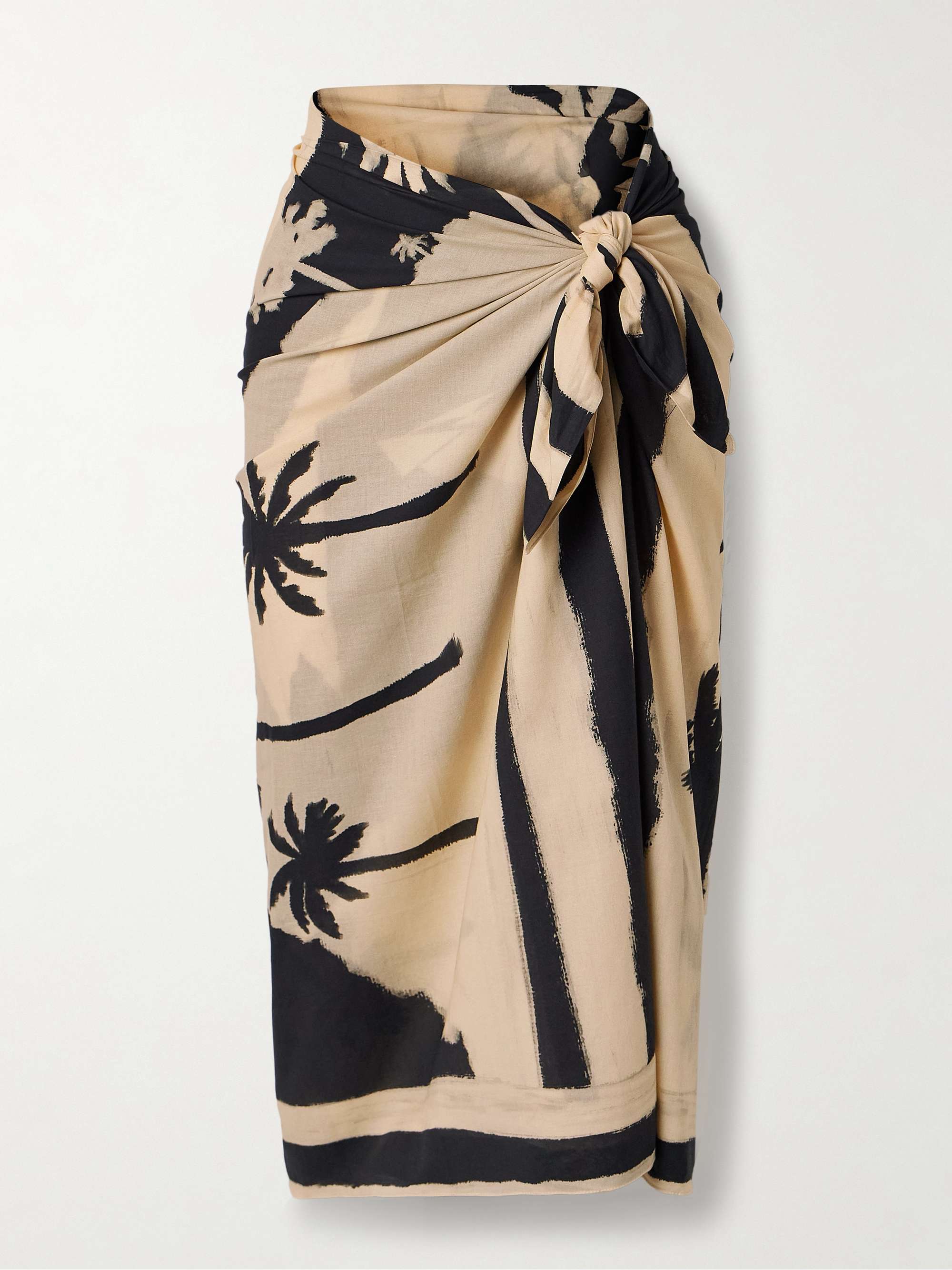 Sailing Landscape printed cotton-voile pareo view