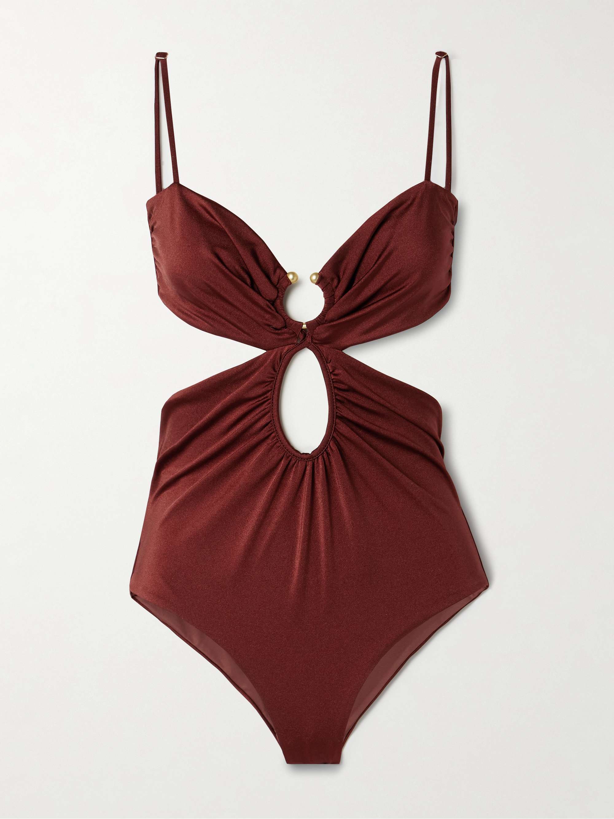 Sunny Days embellished cutout swimsuit view