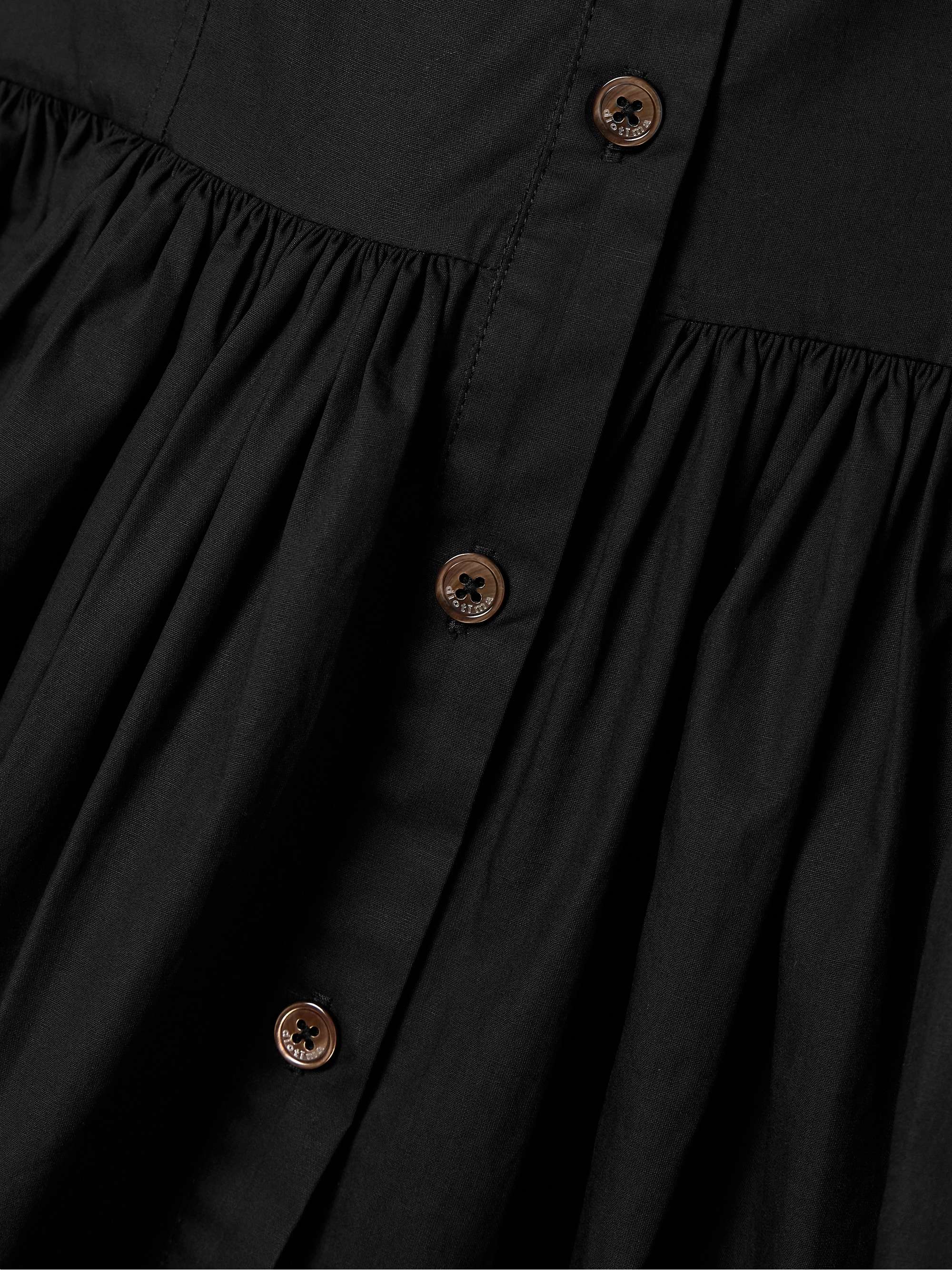 Ritual crochet-trimmed gathered cotton-poplin midi shirt dress view