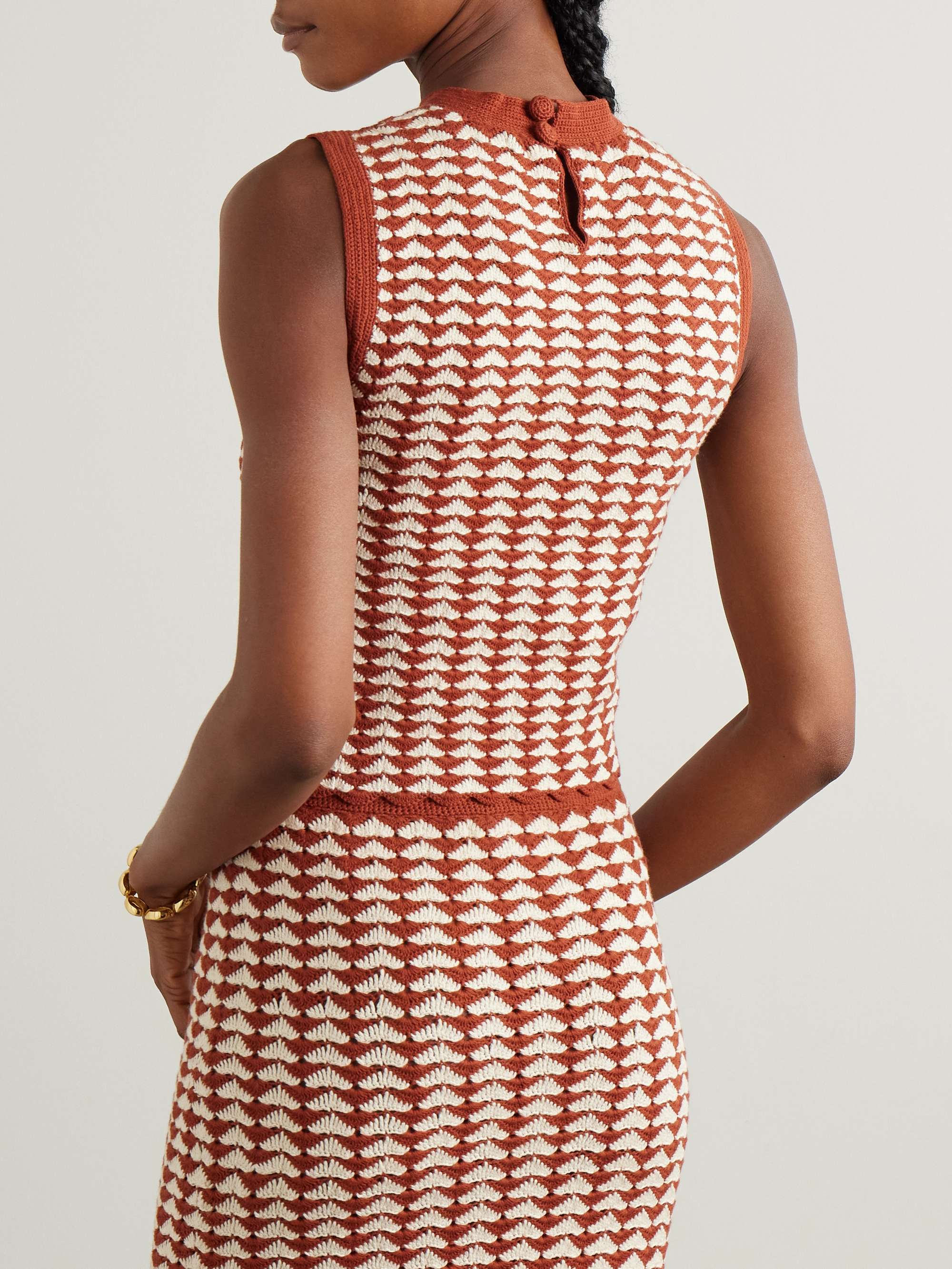 Motupe scalloped crocheted cotton tank view