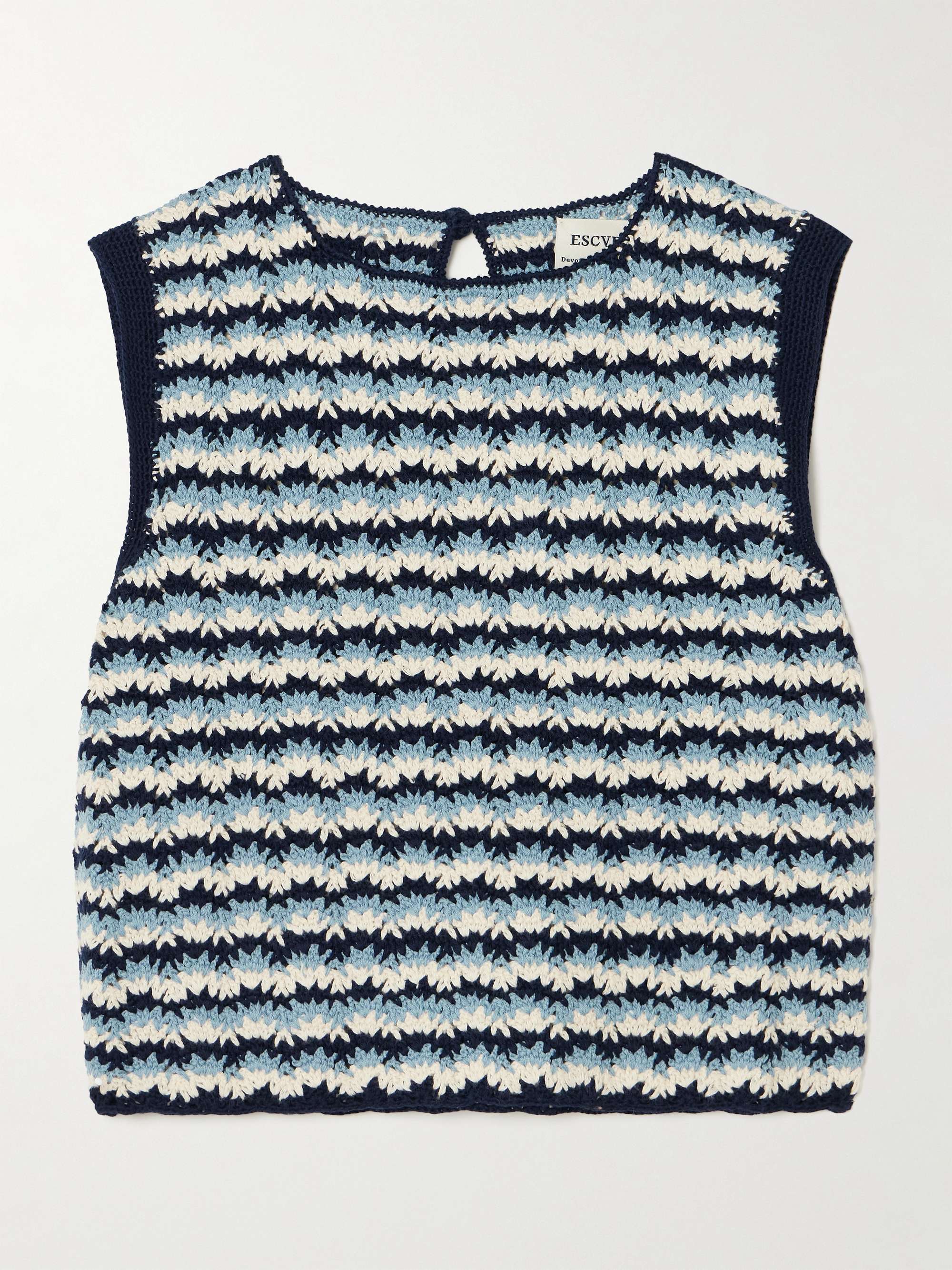 Naplo crocheted cotton top view