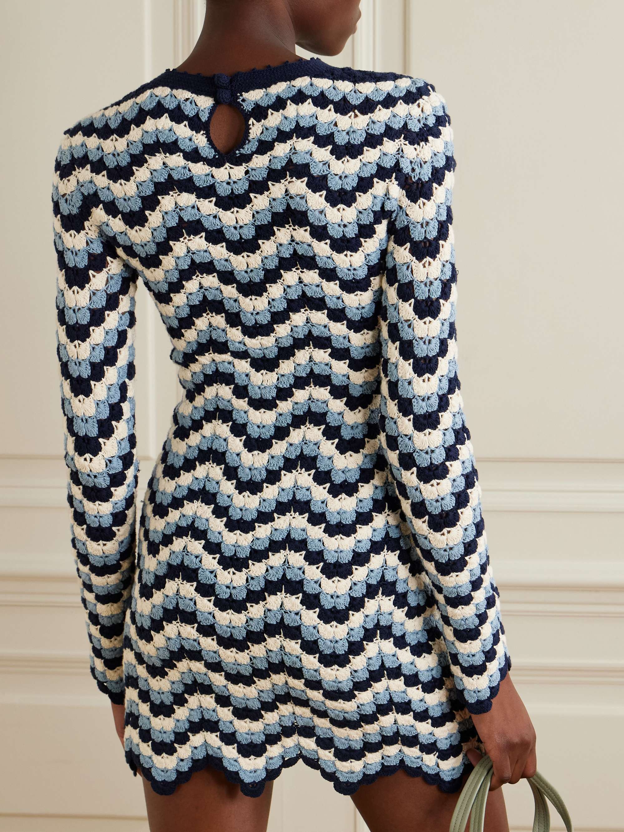 Victoria crocheted cotton mini dress view