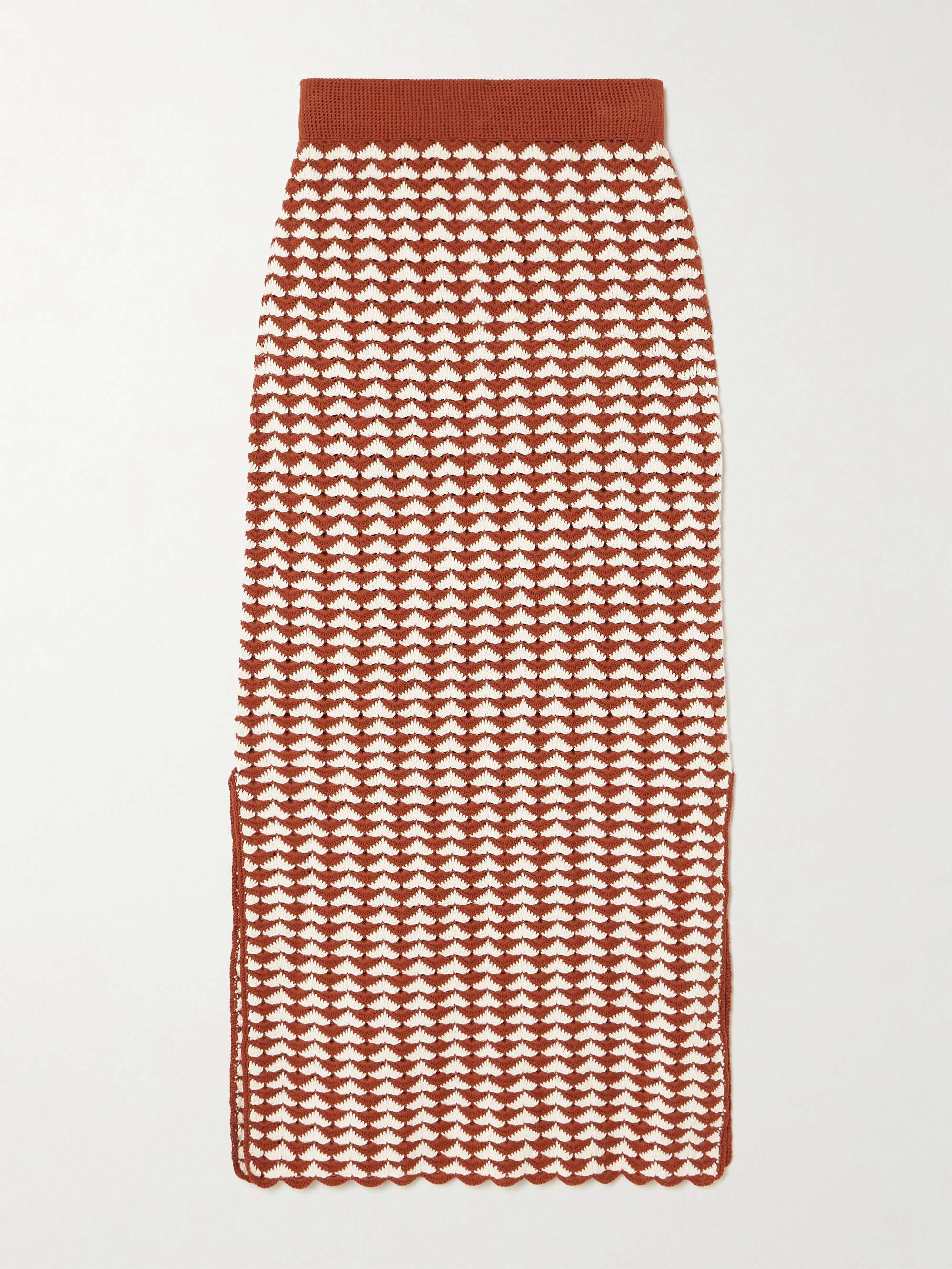 Motupe crocheted cotton midi skirt view