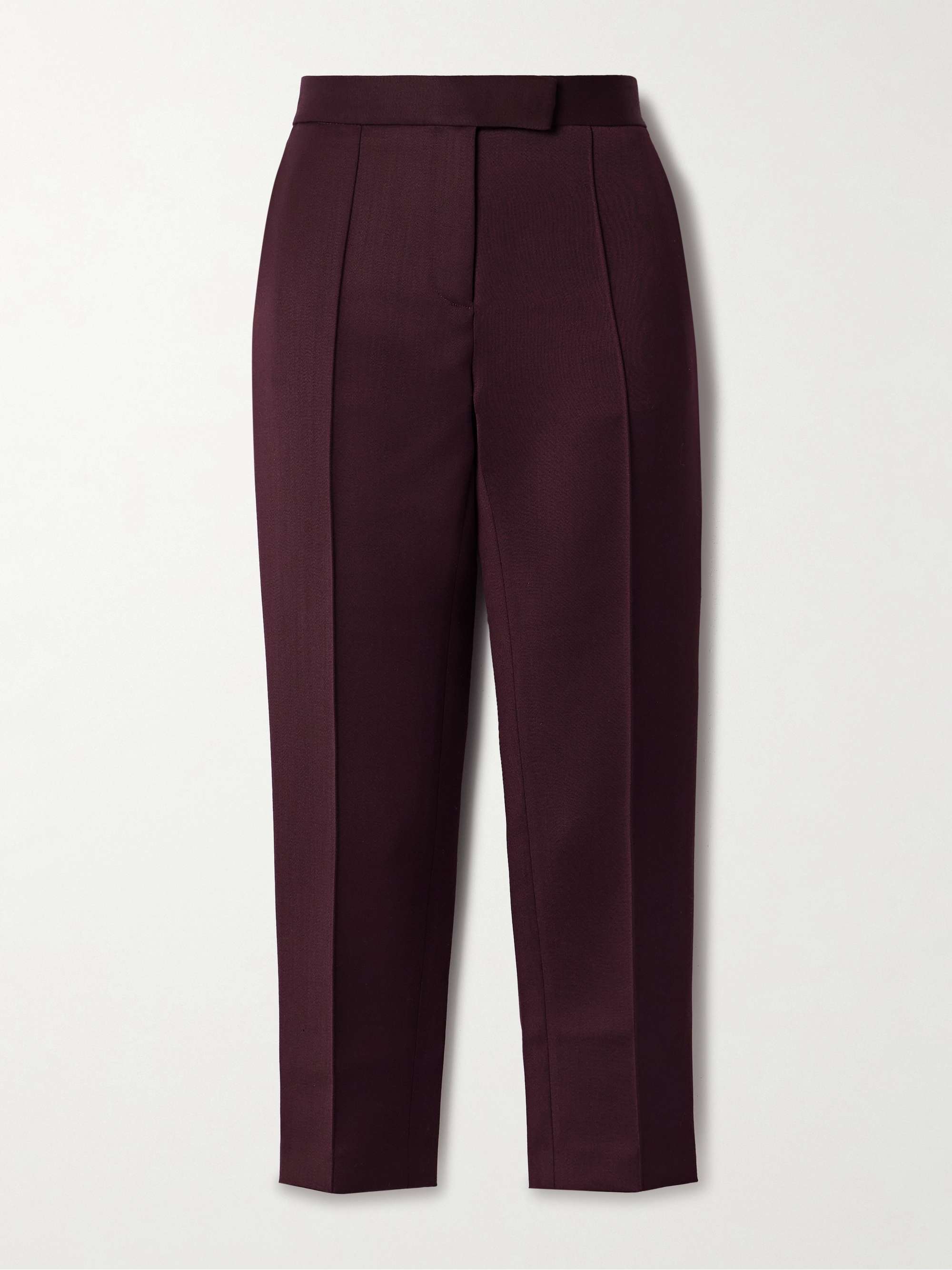 Cropped woven slim-leg pants view
