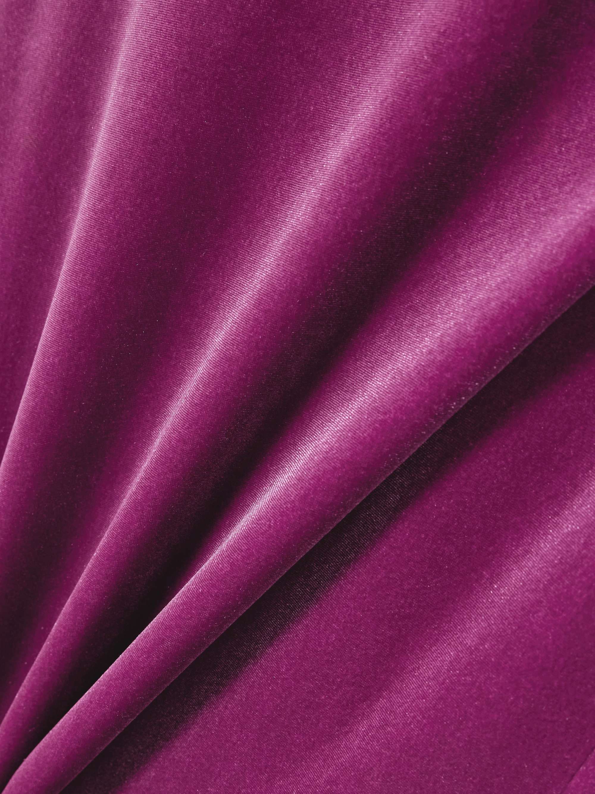 Off-the-shoulder stretch-velvet midi dress view