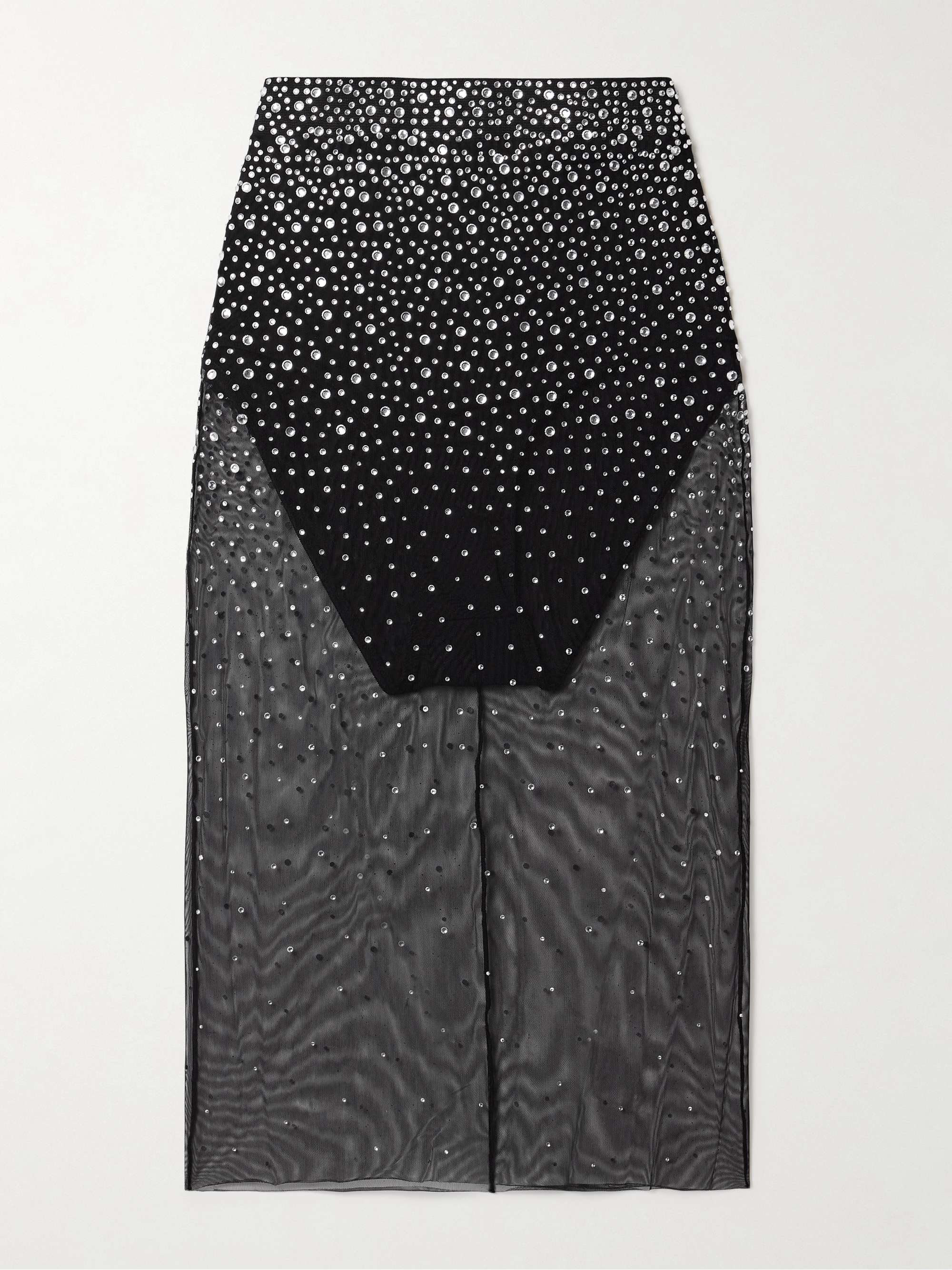 Crystal-embellished tulle skirt view