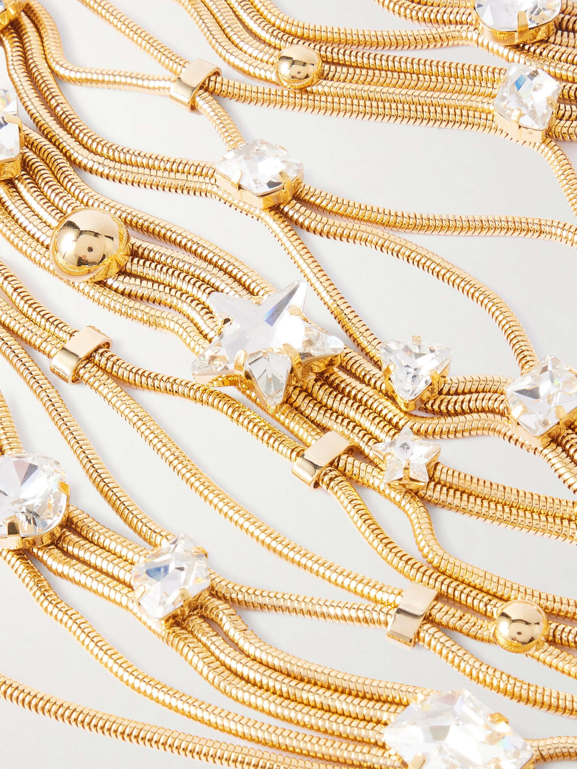 Gold-tone crystal bralette view