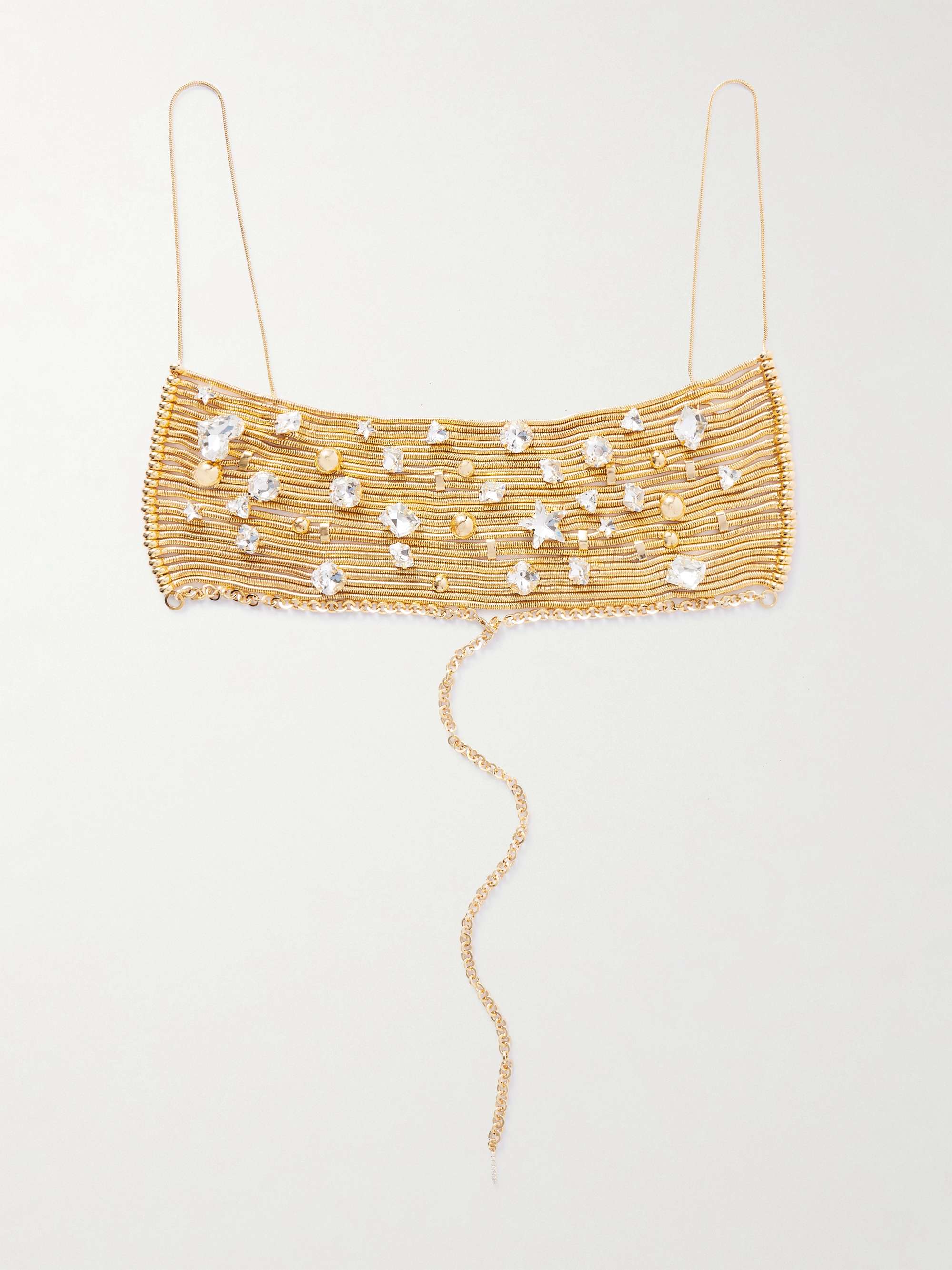 Gold-tone crystal bralette view