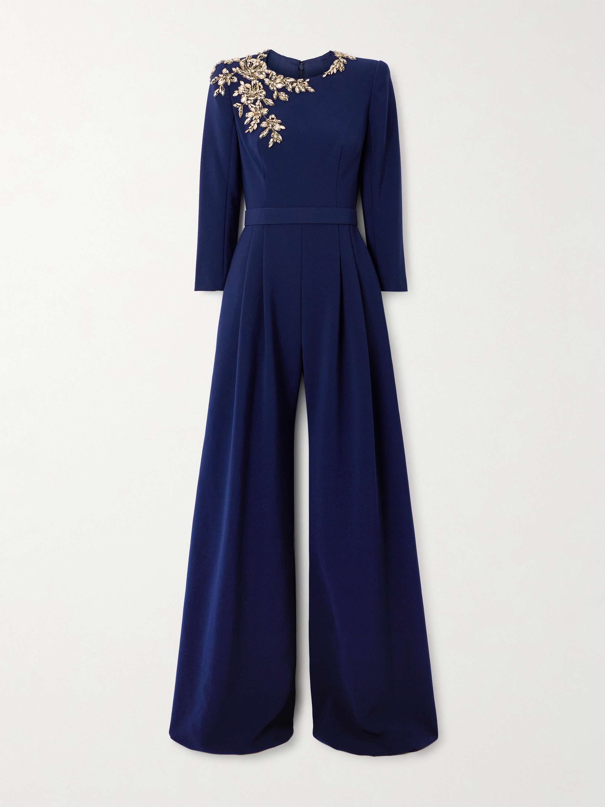 Embellished crepe jumpsuit view