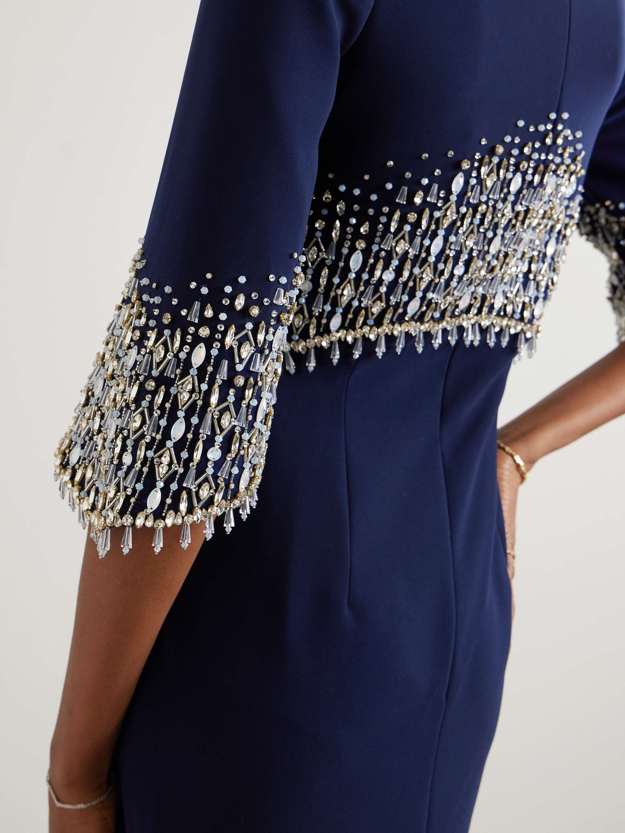 Electra embellished crepe gown view