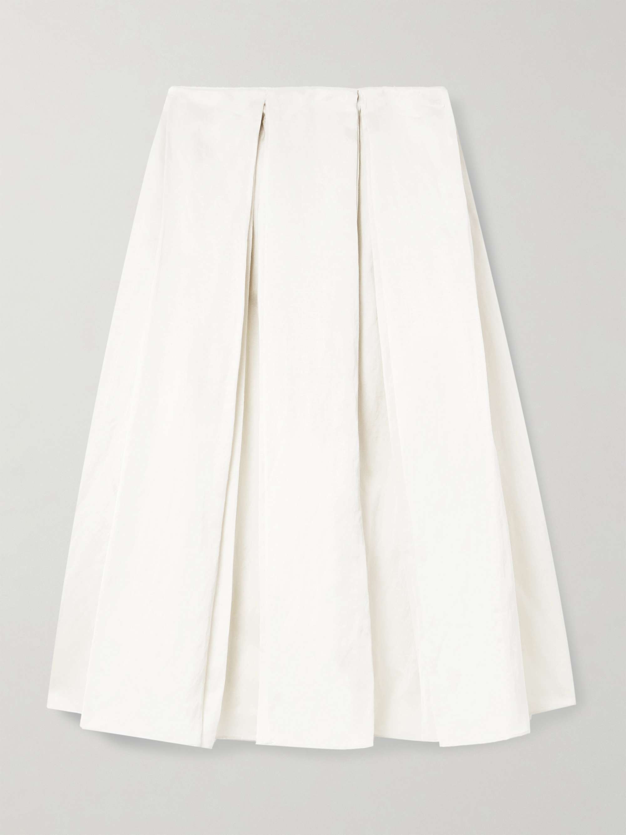 Elodie pleated dupioni midi skirt view