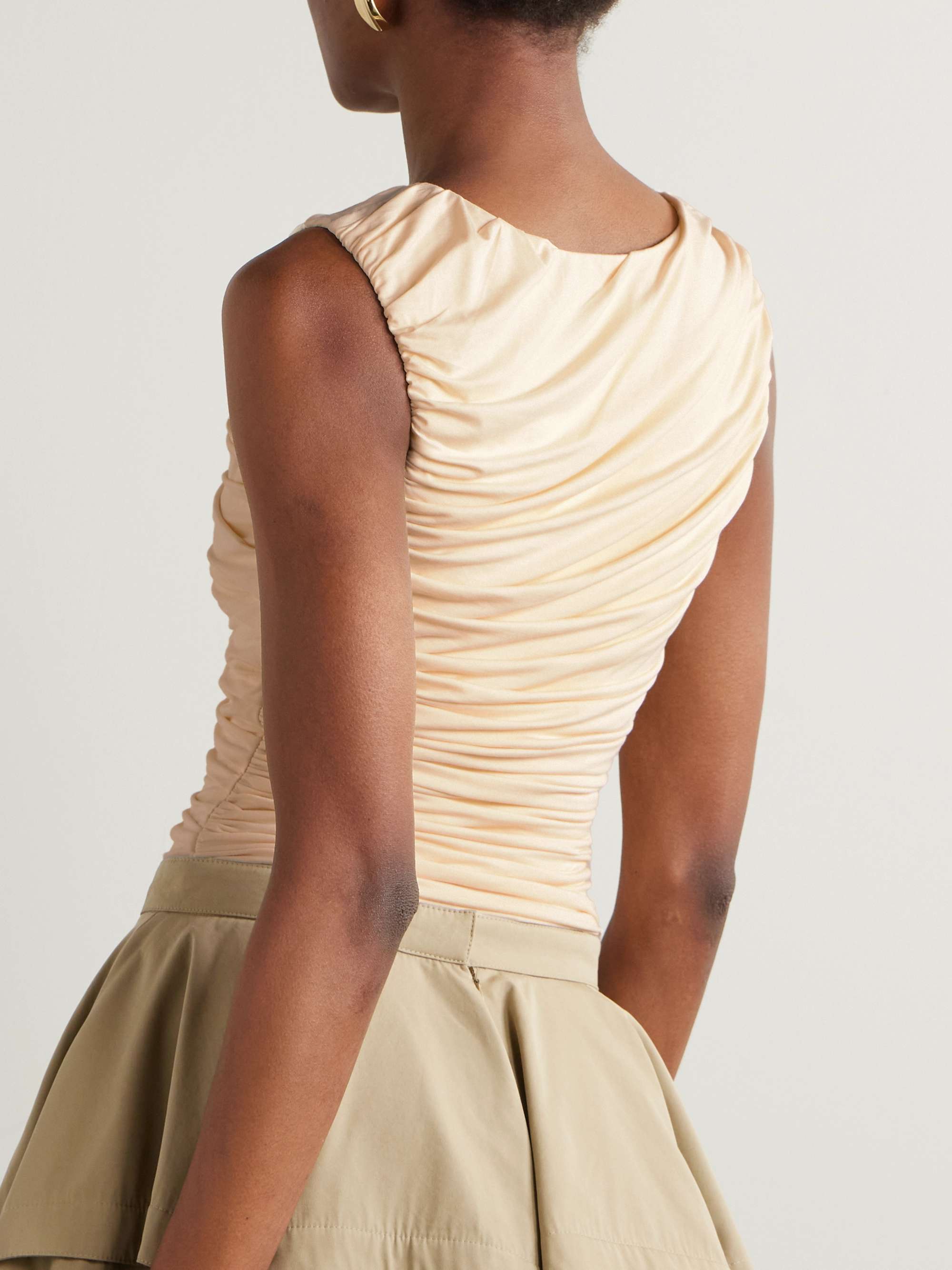 Ora ruched stretch-bamboo jersey bodysuit view