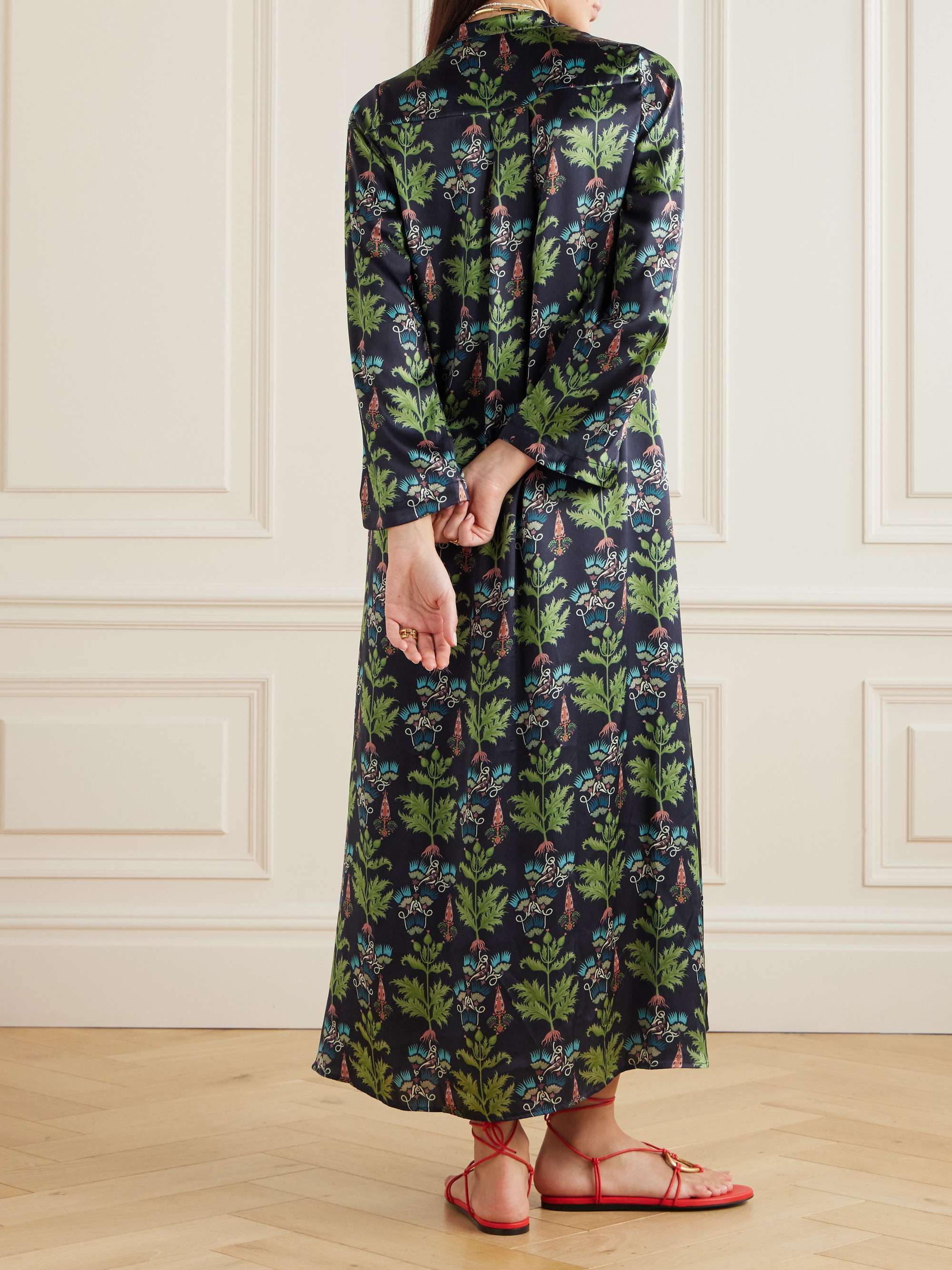 Silk-satin kaftan view