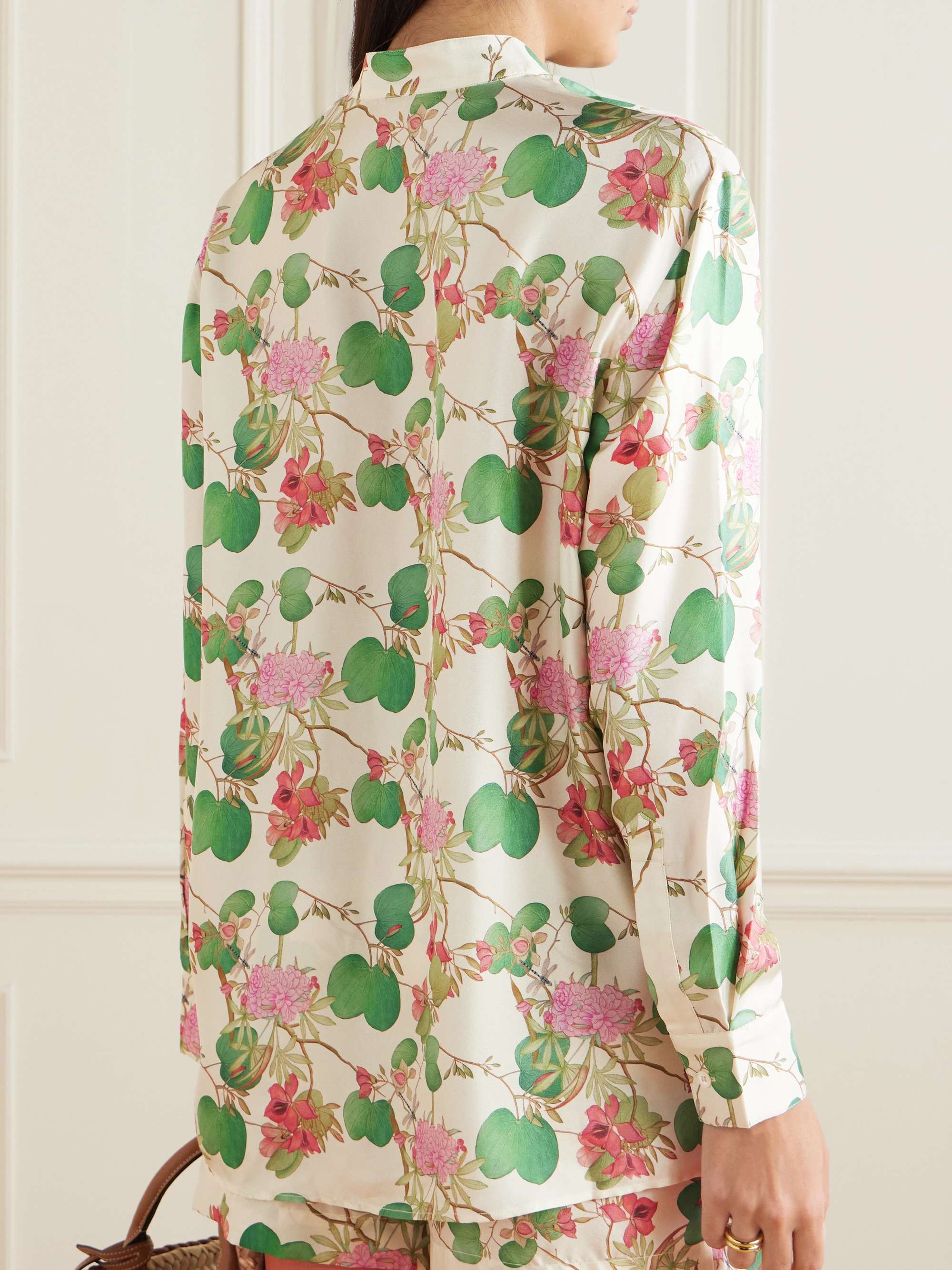 Kelsy silk-satin shirt view