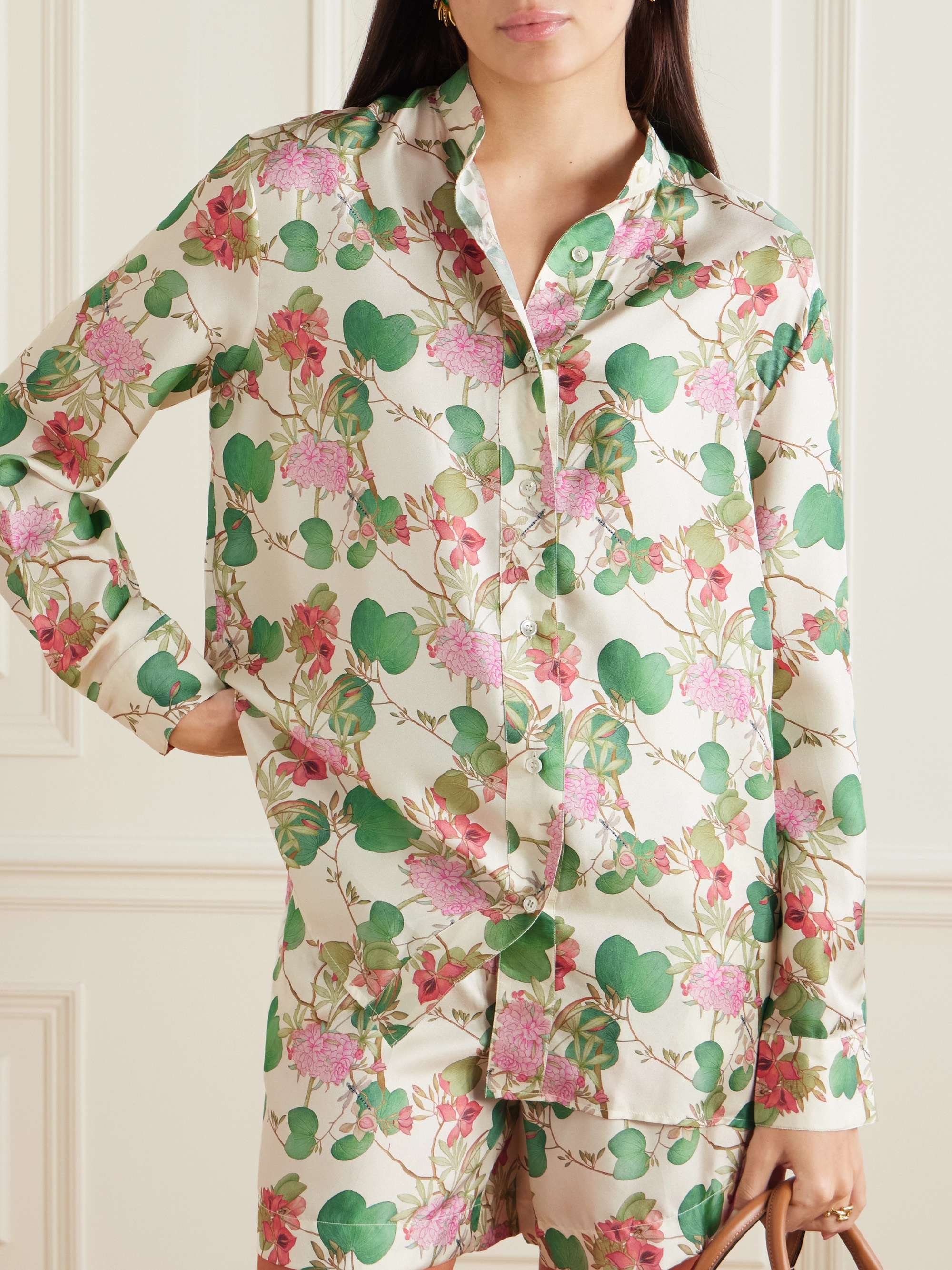 Kelsy silk-satin shirt view