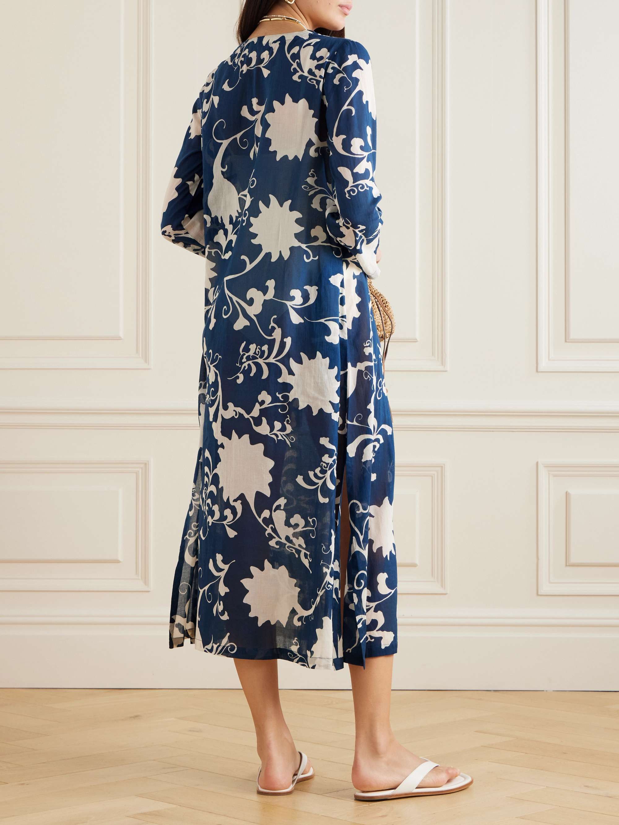 Giada floral-print cotton-voile kaftan view
