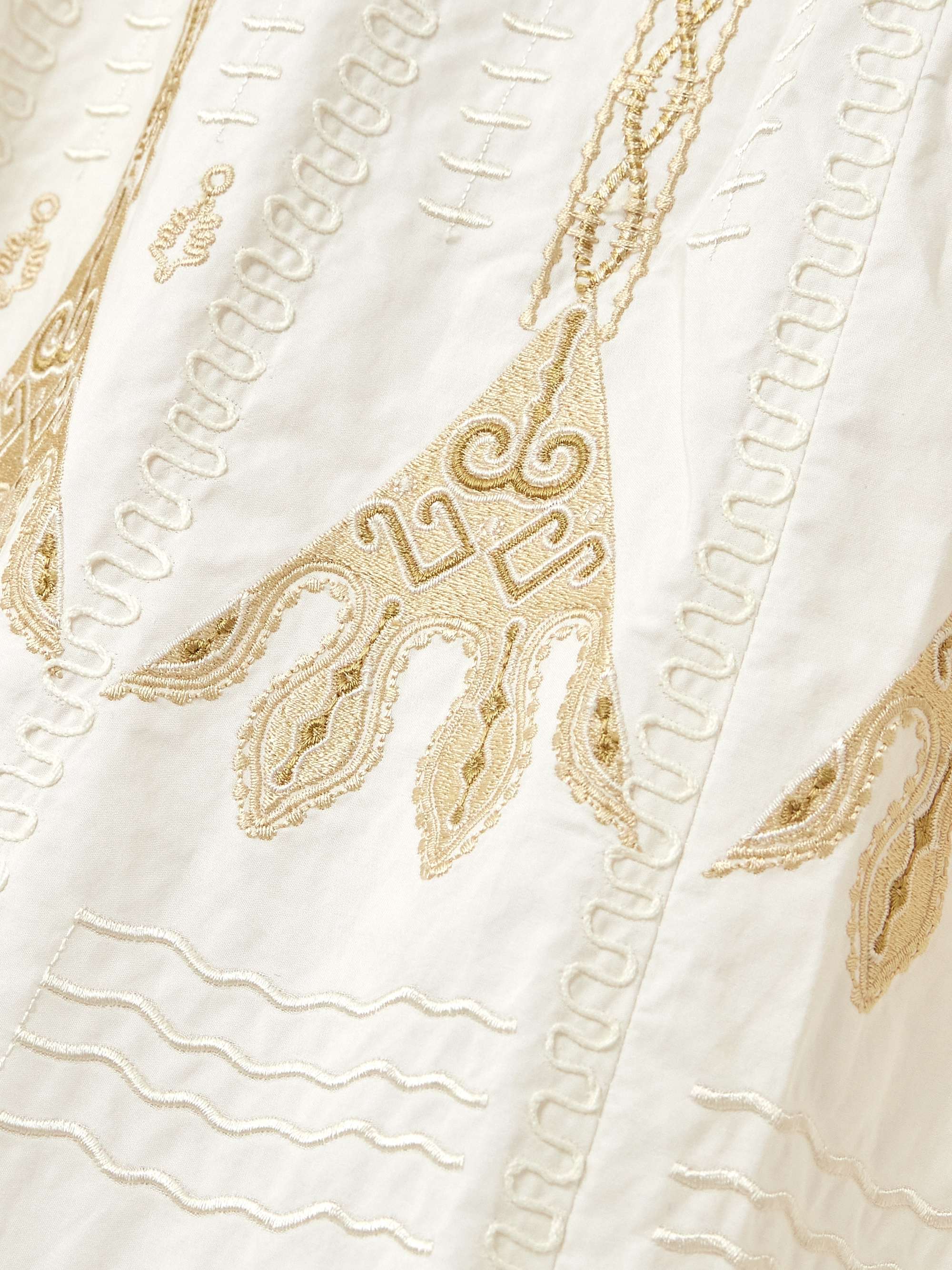 Camille Calliope paneled embroidered cotton-blend poplin maxi skirt view